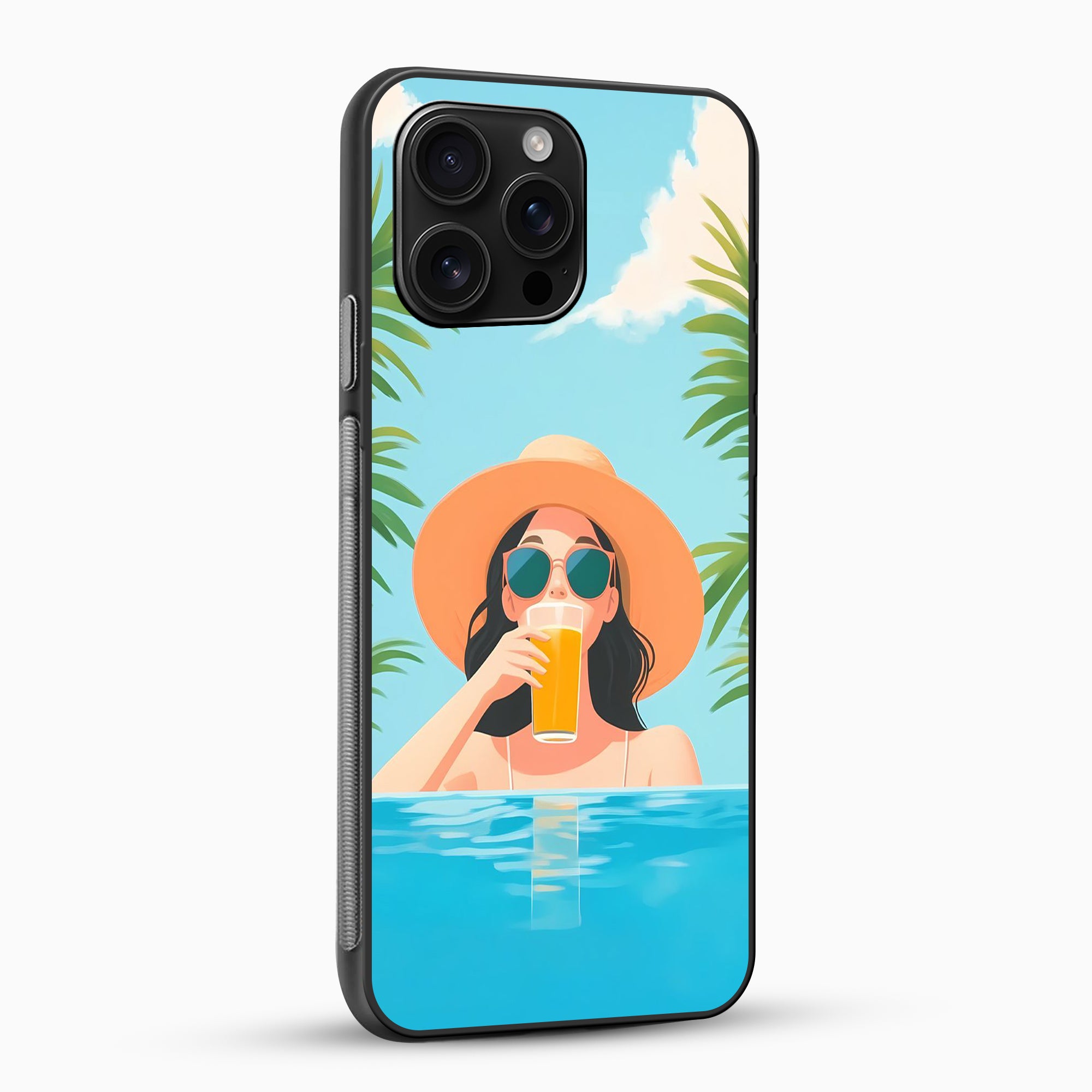 Summer Vibes Girl in Pool Phone Case Summer Vibes Girl in Pool Back cover