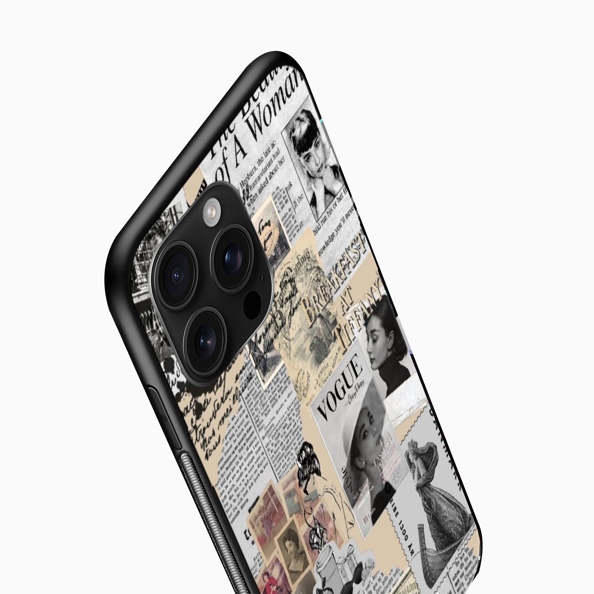 Vintage Vogue Collage Phone Case Audrey Hepburn Vintage Vogue Collage Back Cover