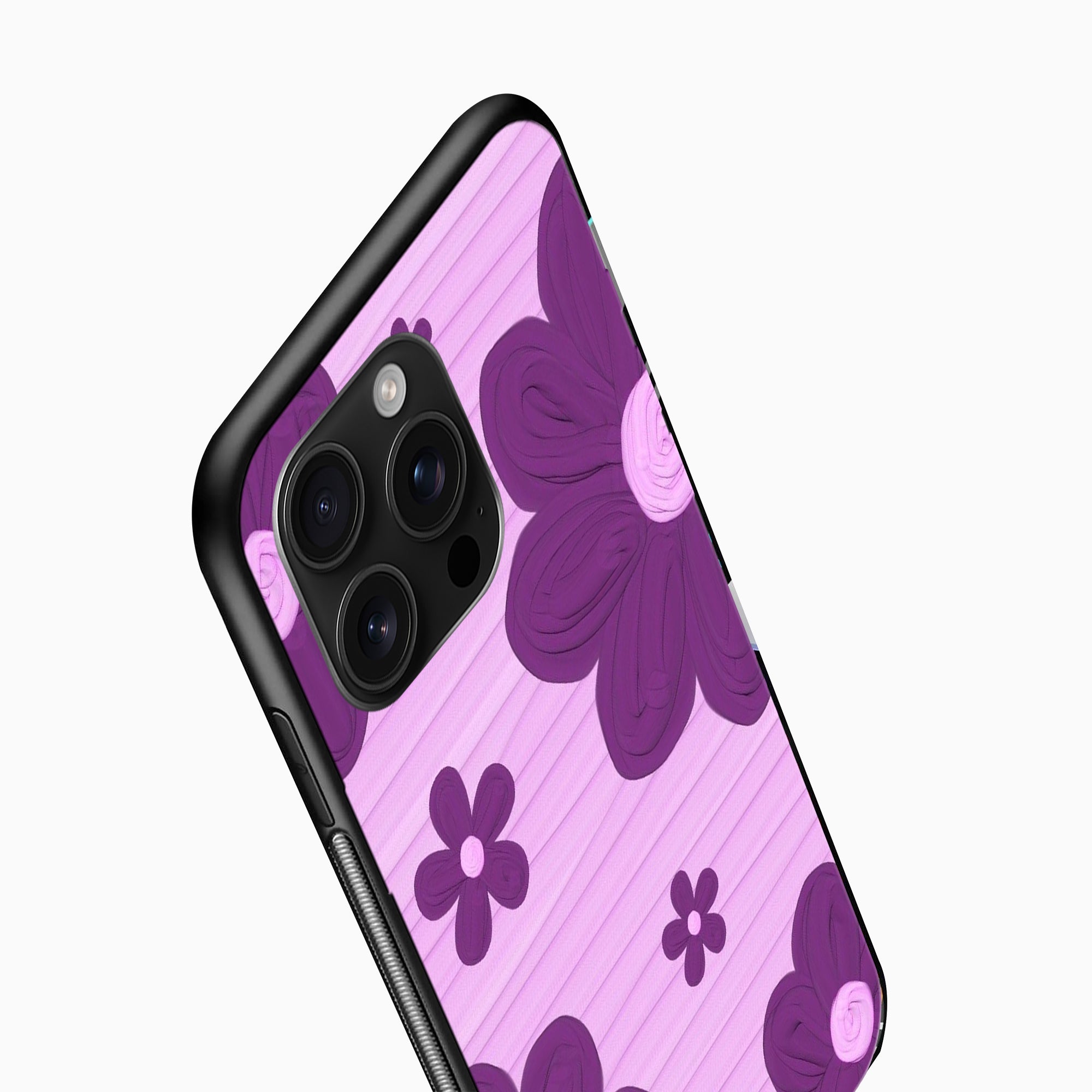 Purple Blossom Artistic Floral Phone Case Purple Blossom Artistic Floral Back Cover