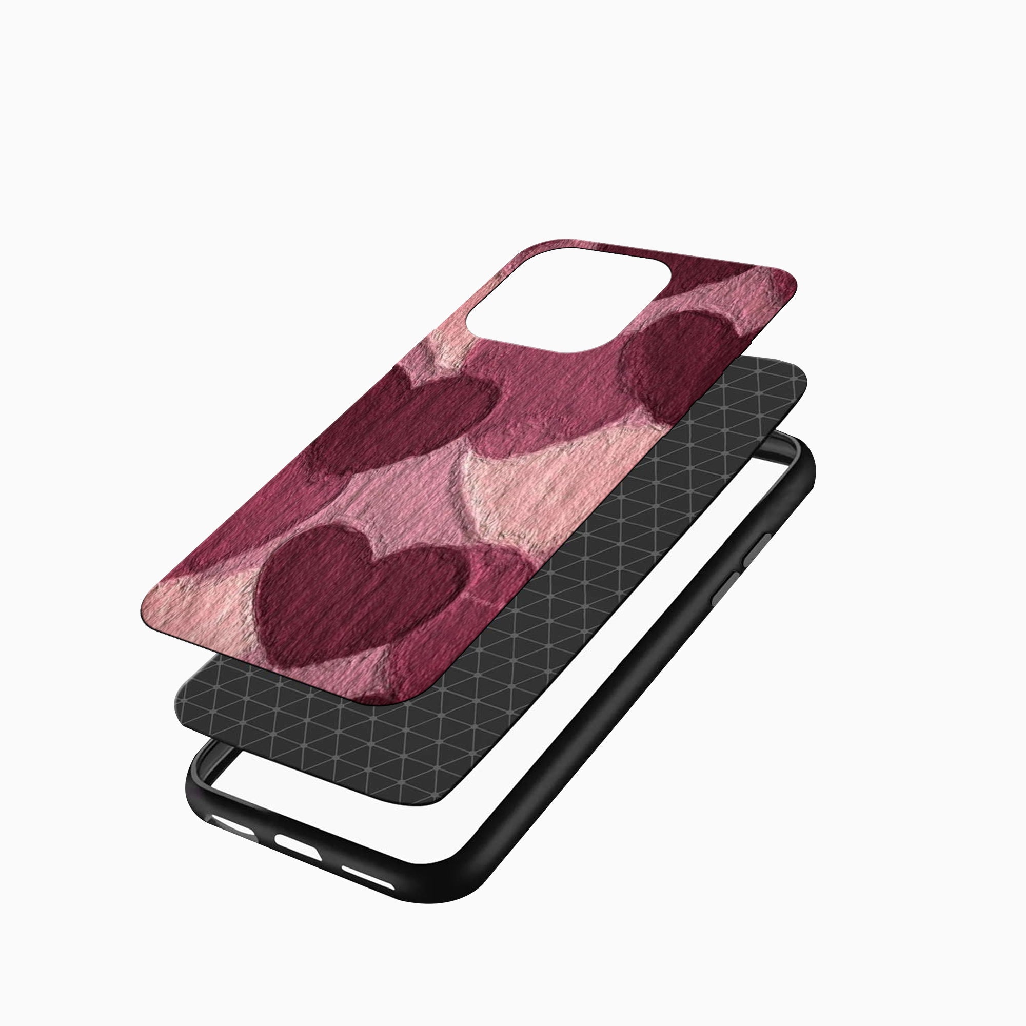Romantic Heart Pattern Phone Case Romantic Heart Pattern iPhone Case