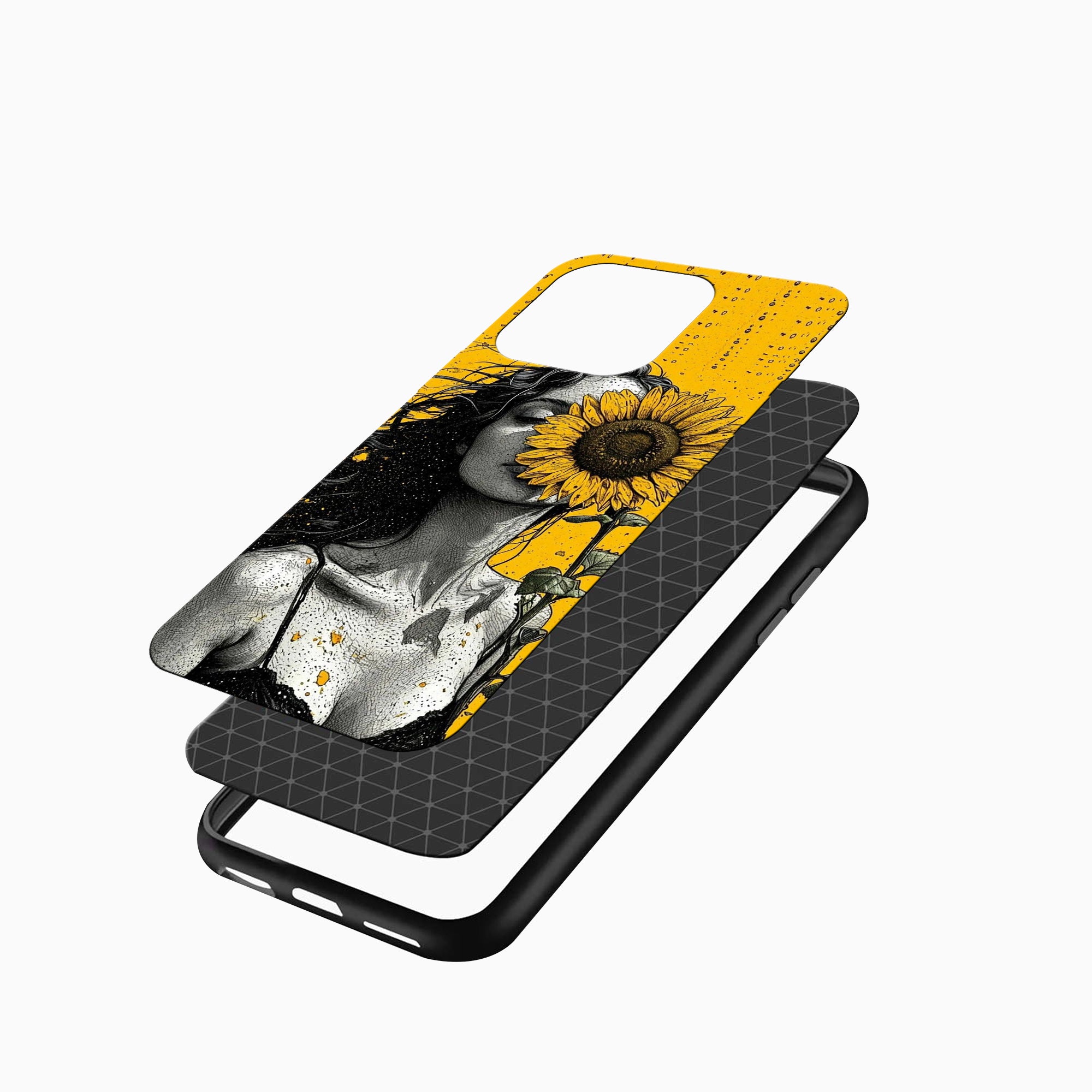 Sunflower Girl Artistic Yellow Phone Case Sunflower Girl Artistic Yellow iPhone cover