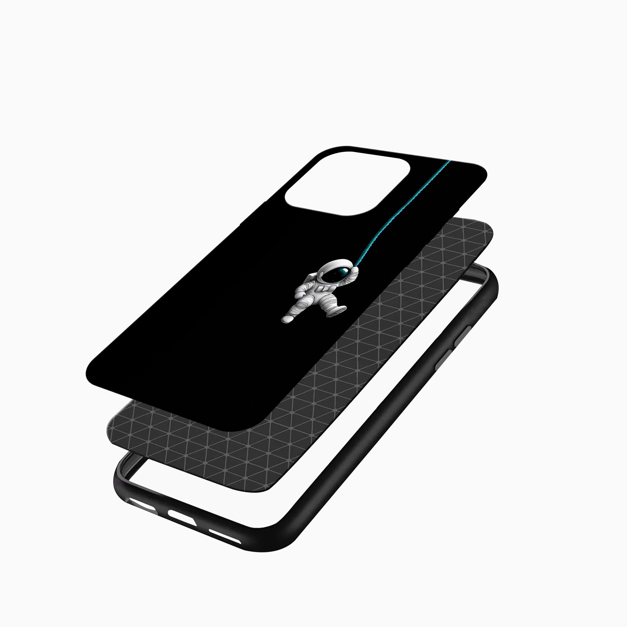 Minimal Hanging Astronaut Black Phone Case Minimal Hanging Astronaut Black iPhone cover