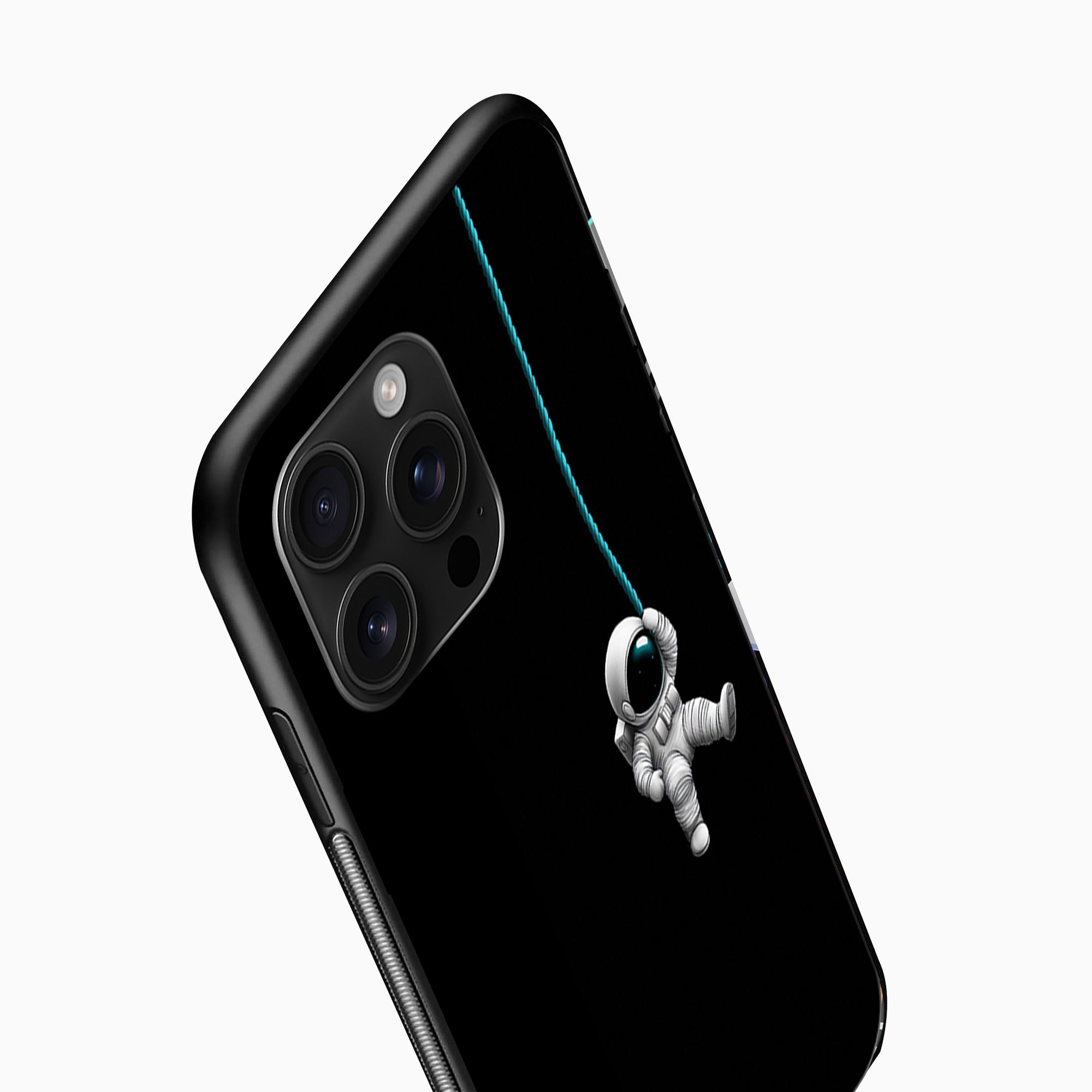 Minimal Hanging Astronaut Black Phone Case Minimal Hanging Astronaut Black mobile cover