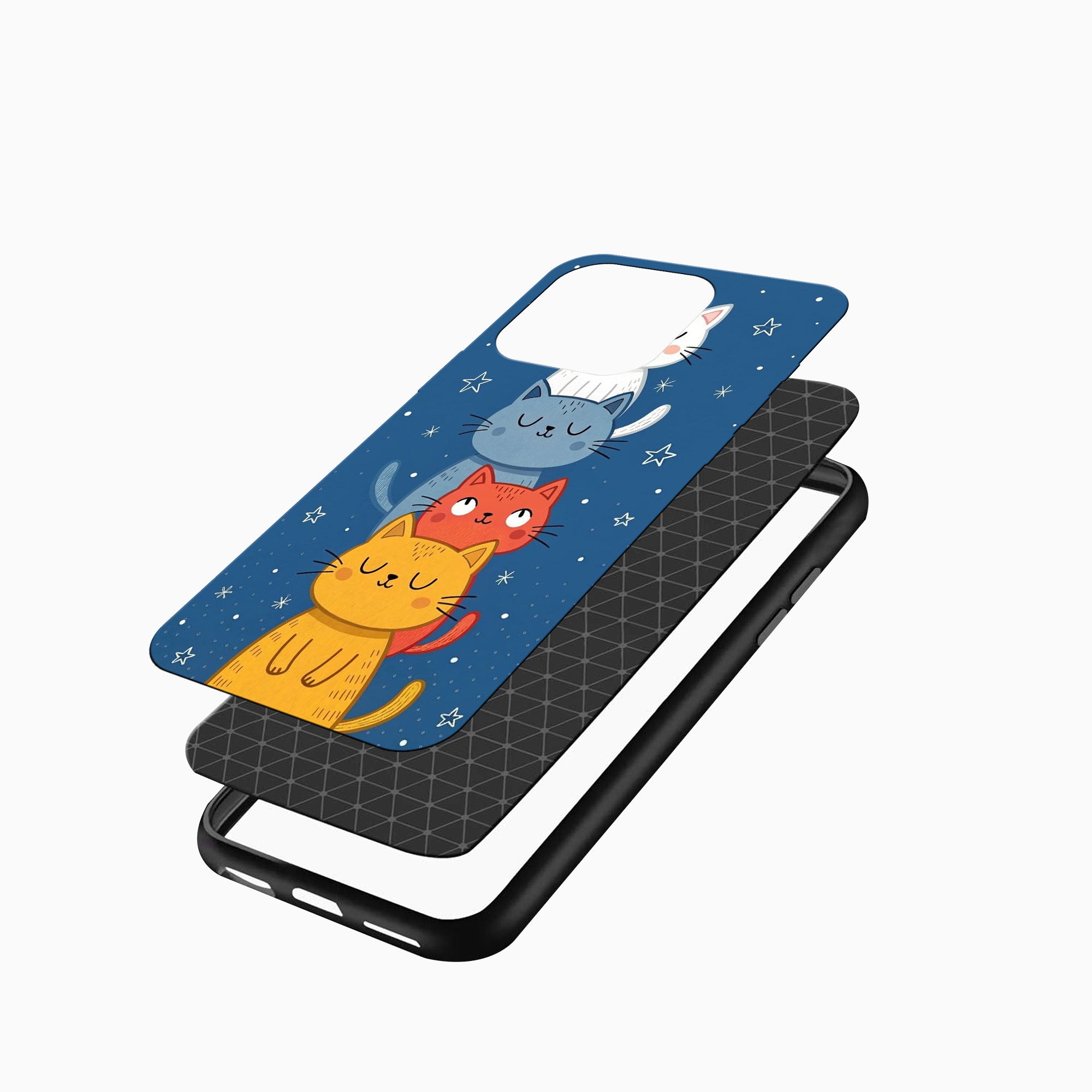 Cute Stacked Cats Mobile Cover Cute Stacked Cats Mobile Cover