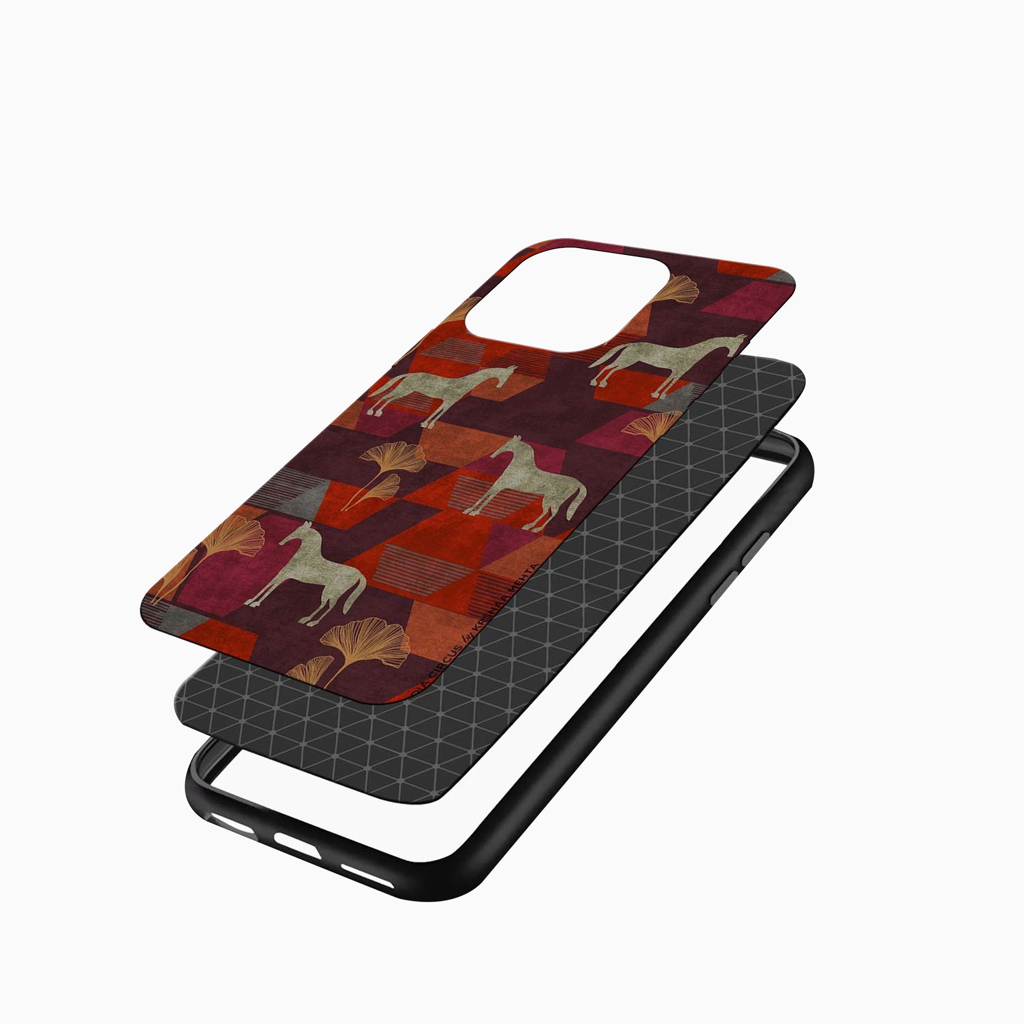 Vintage Horse Pattern Mobile Cover Vintage Horse Pattern Mobile Cover