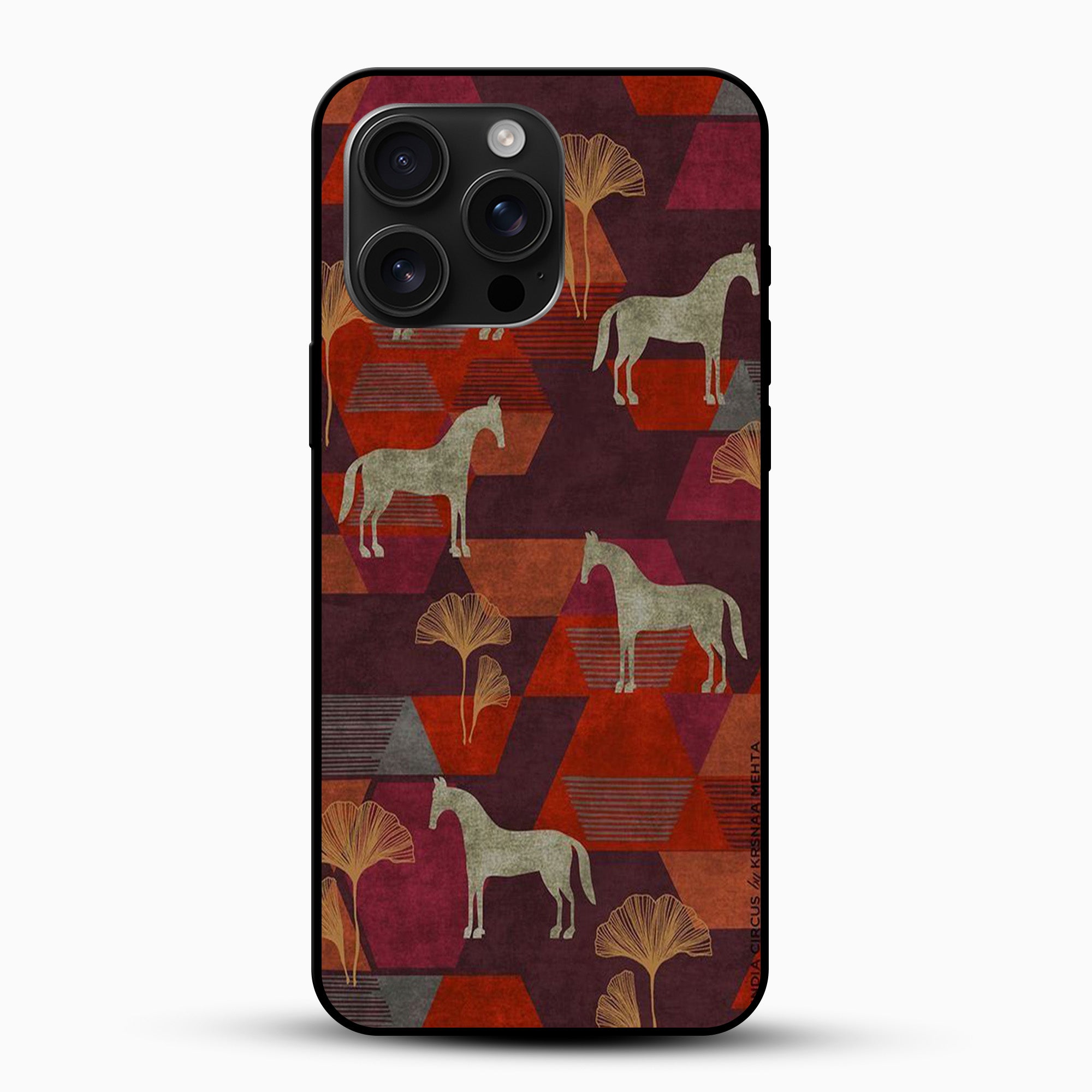 Vintage Horse Pattern Mobile Cover Vintage Horse Pattern Mobile Cover