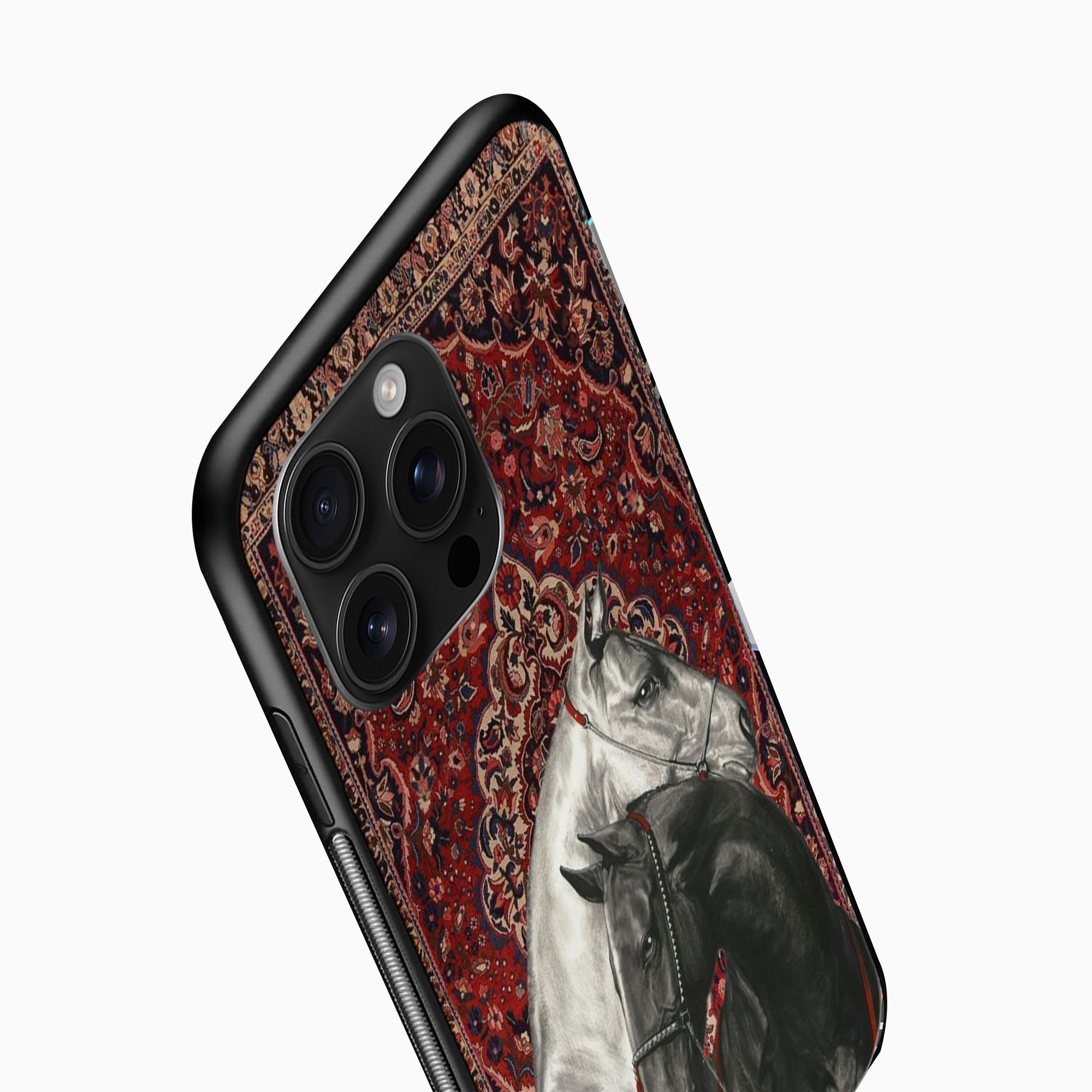 Royal Horses Phone Case – Persian Carpet Art Edition Royal Horses Phone Case – Persian Carpet Art Edition