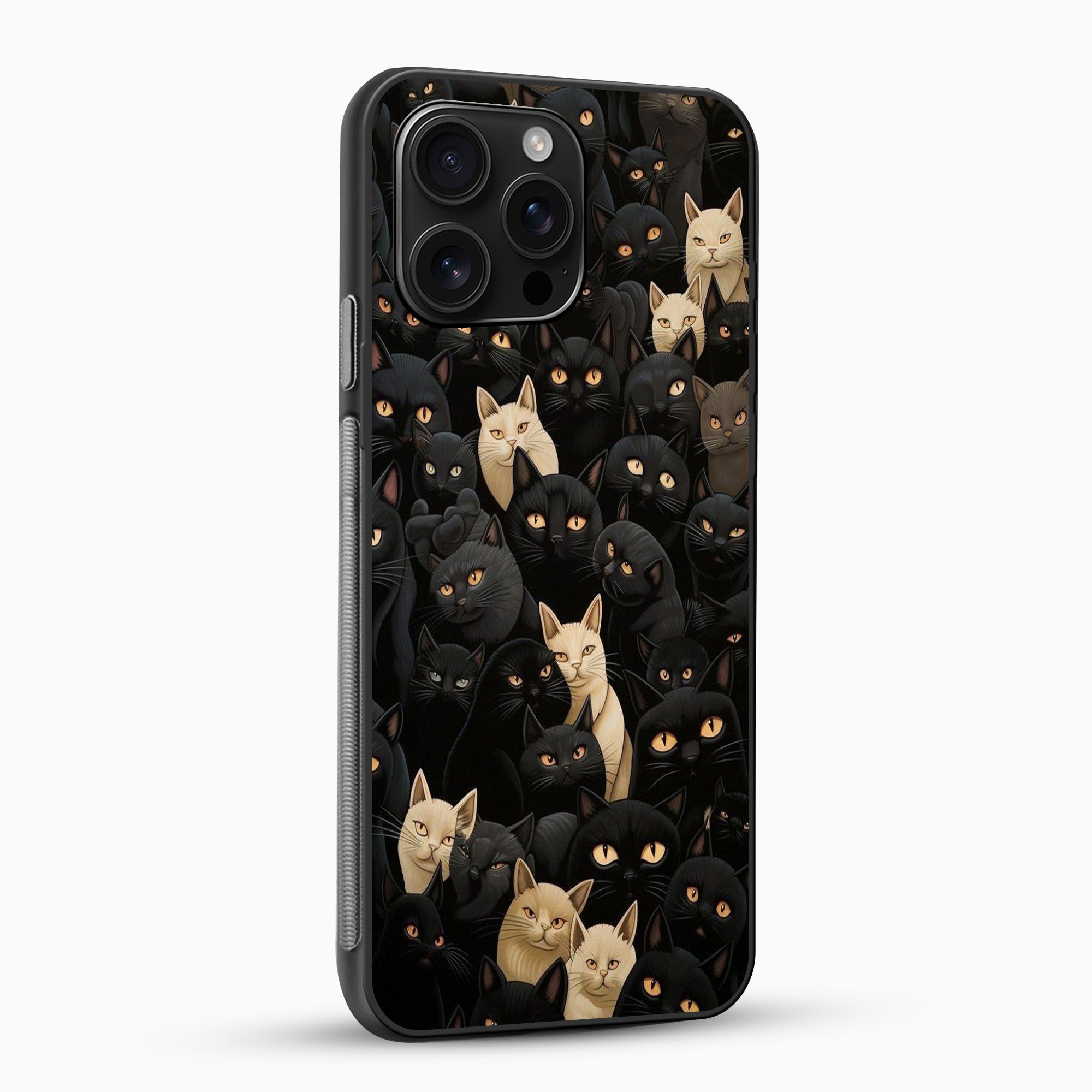 Black Cat Pattern Mobile Cover – Cute Kitty Black Cat Pattern Mobile Cover – Cute Kitty