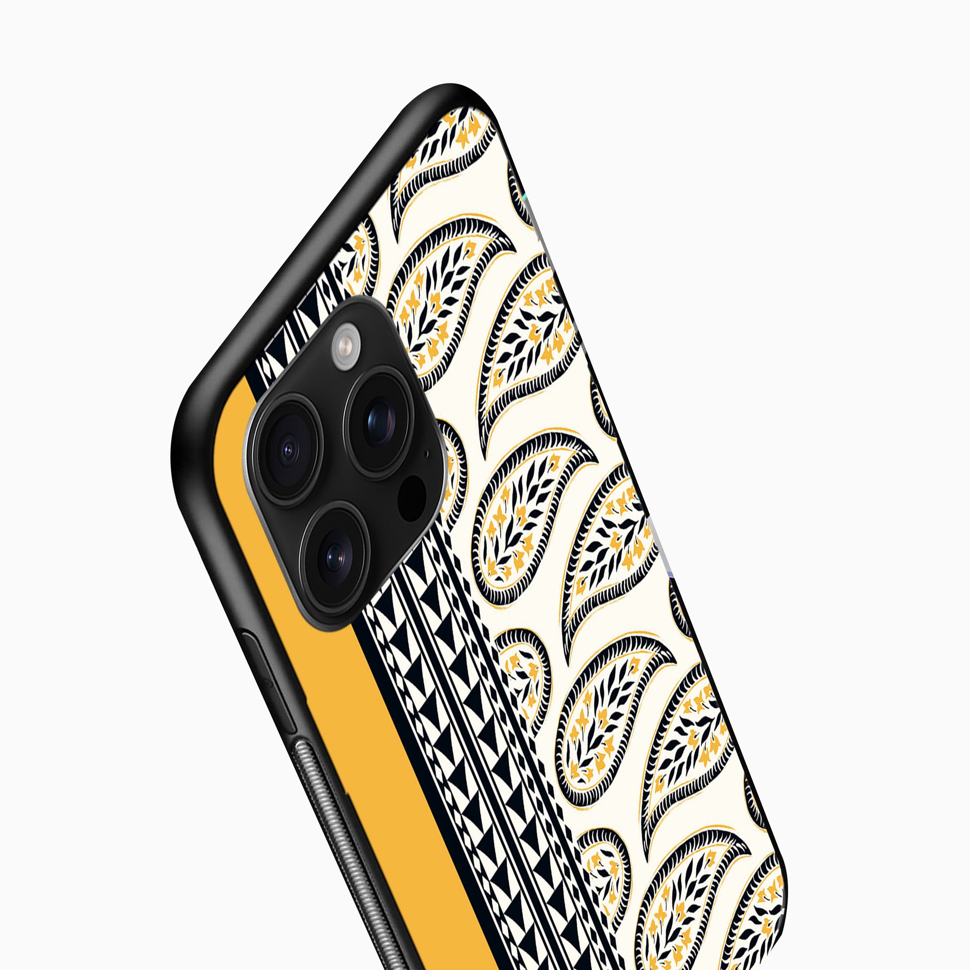 Yellow & Black Ethnic Pattern Phone Case Yellow & Black Ethnic Pattern Mobile cover