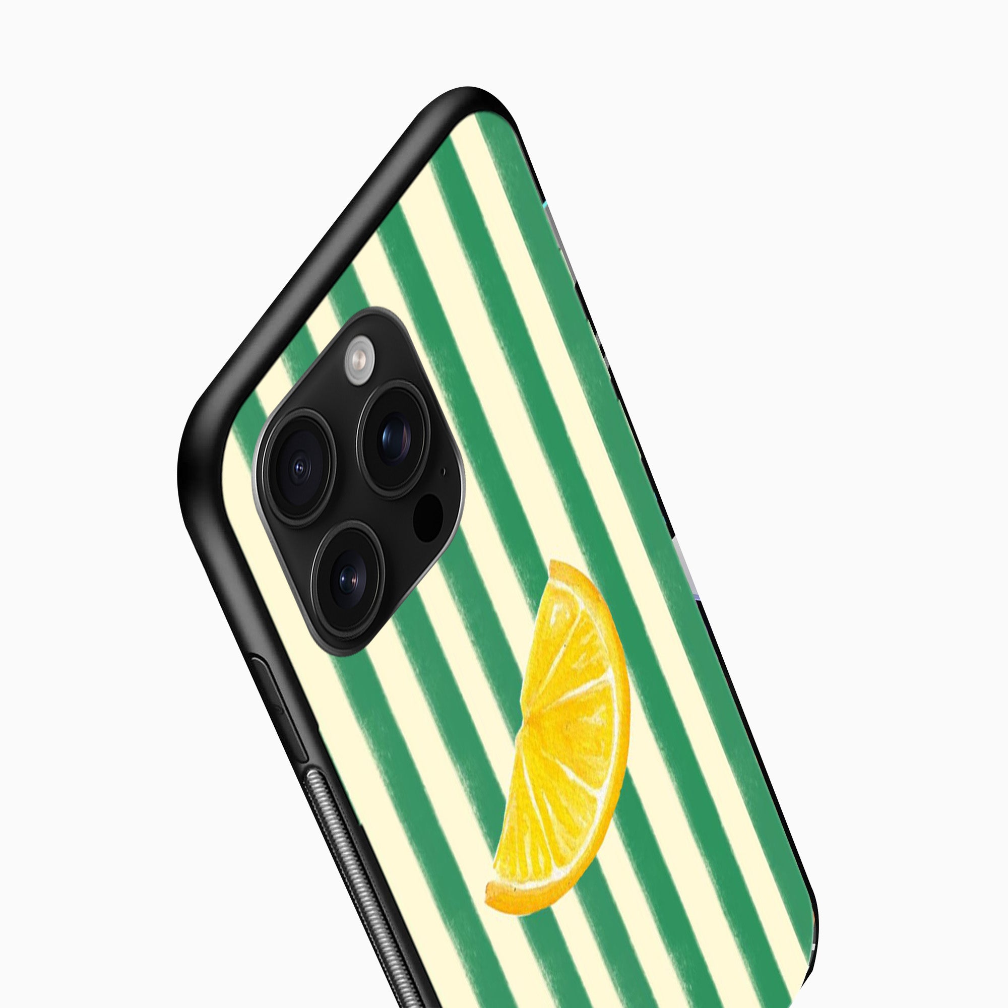 Lemon Slice Green Striped Phone Case Lemon Slice Green Striped mobile cover