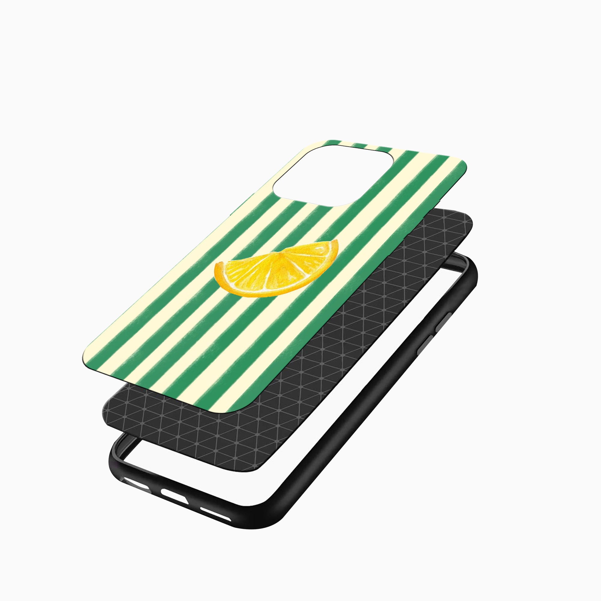 Lemon Slice Green Striped Phone Case Lemon Slice Green Striped iPhone cover