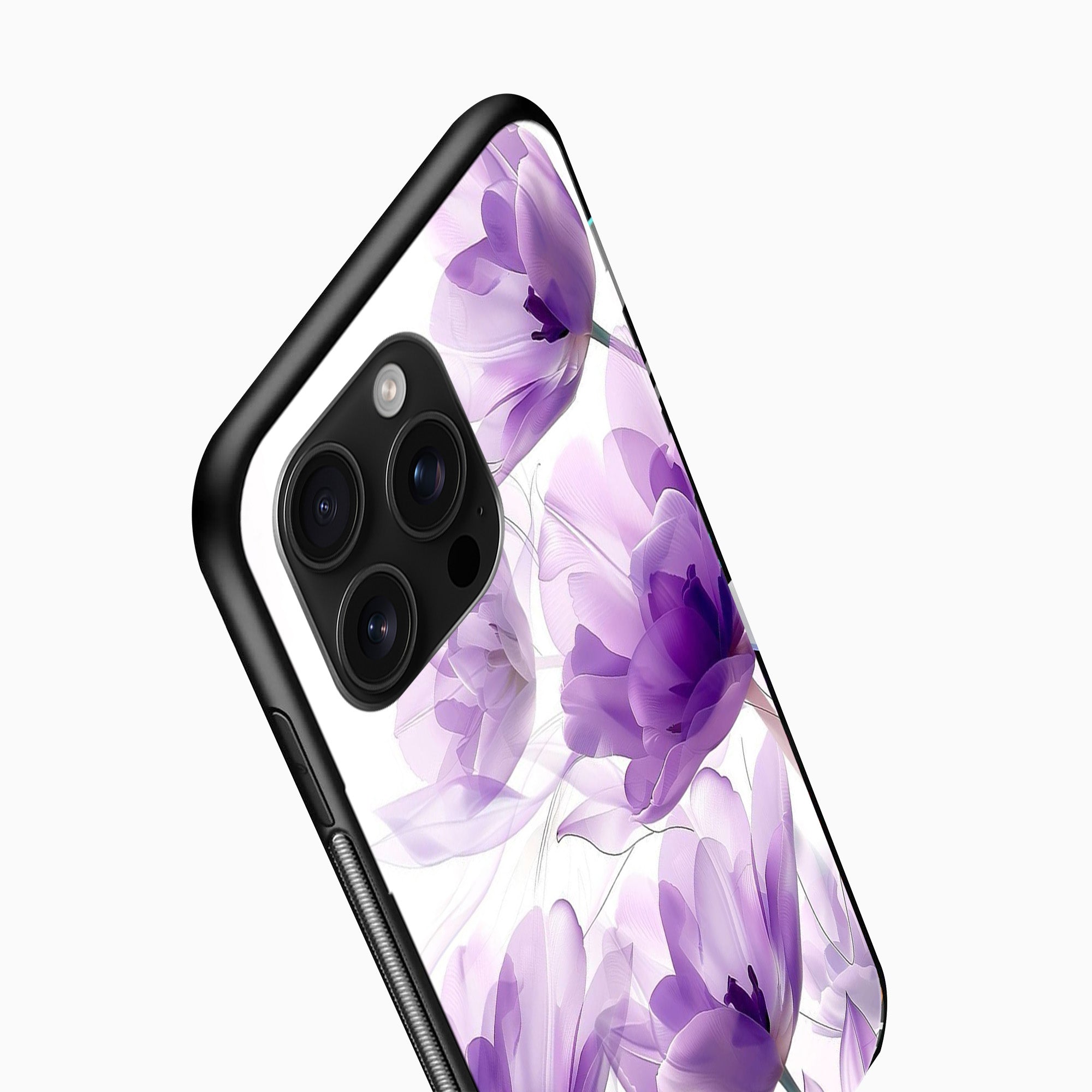 Purple Tulip Floral Phone Case Purple Tulip Floral mobile cover