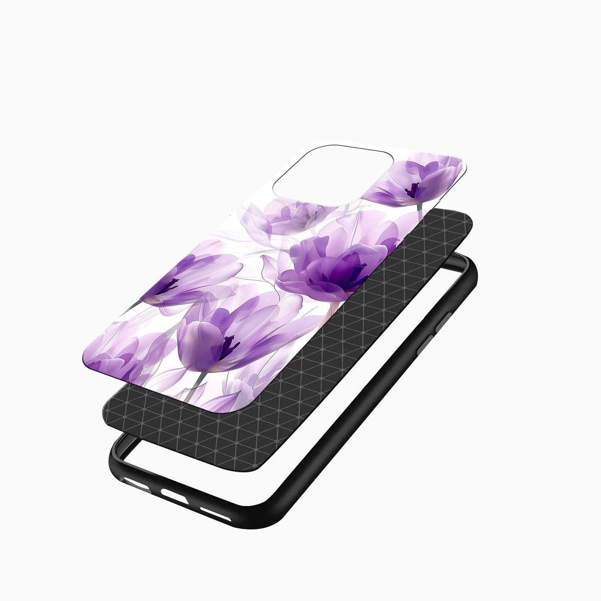Purple Tulip Floral Phone Case Purple Tulip Floral iPhone cover