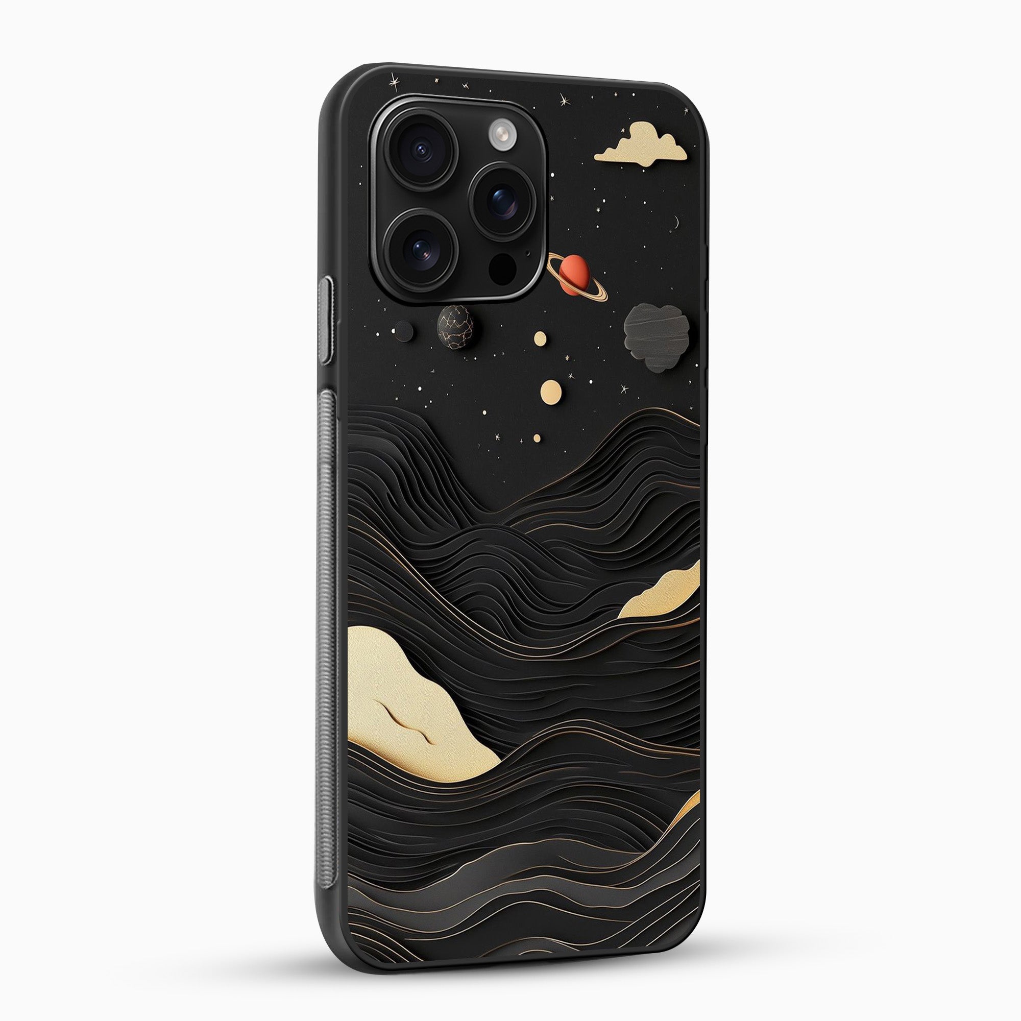 Cosmic Waves Phone Case Phone case with celestial design on a white background