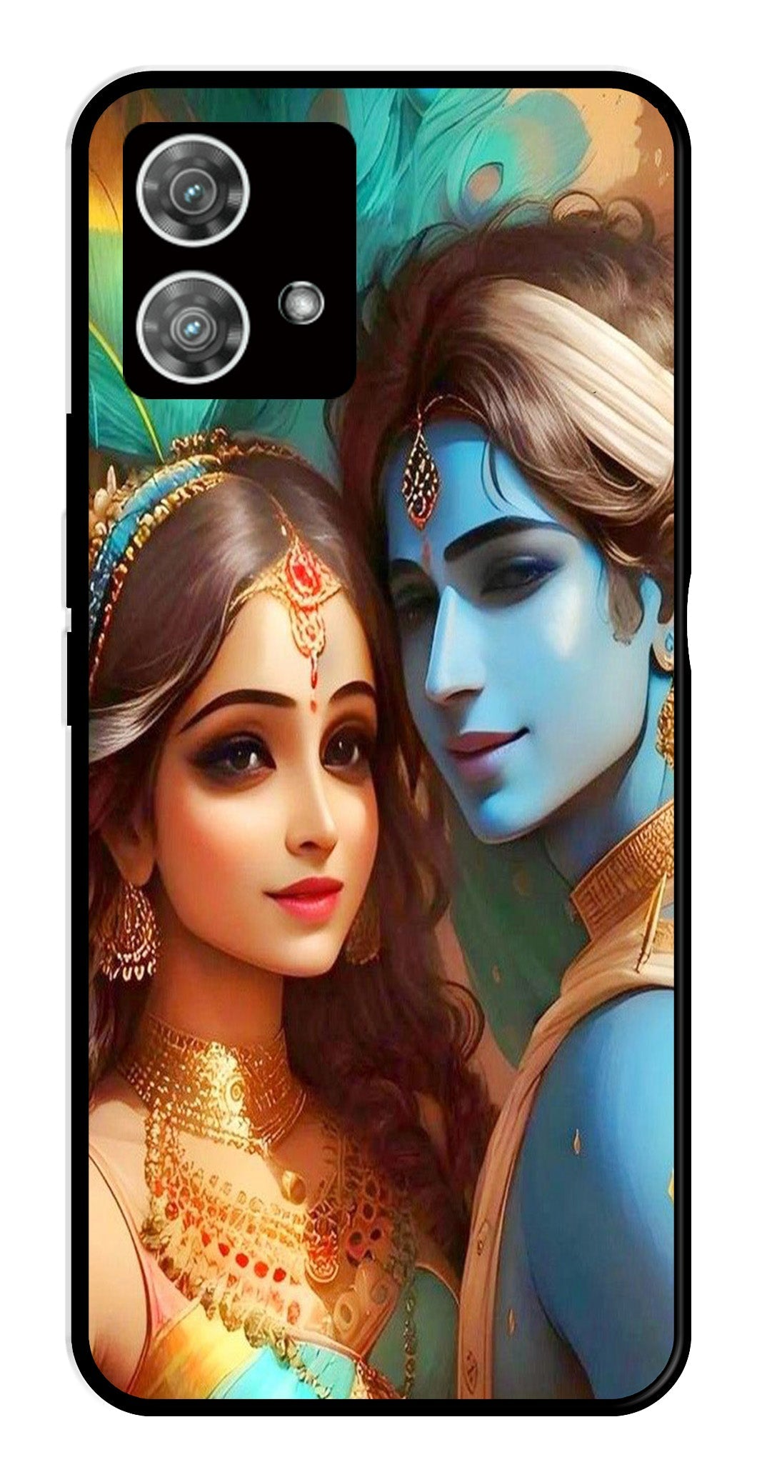Lord Radha Krishna Metal Mobile Case for Moto Edge 40 5G Lord Radha Krishna Metal Mobile Case for Moto Edge 40 5G (Design No -01)