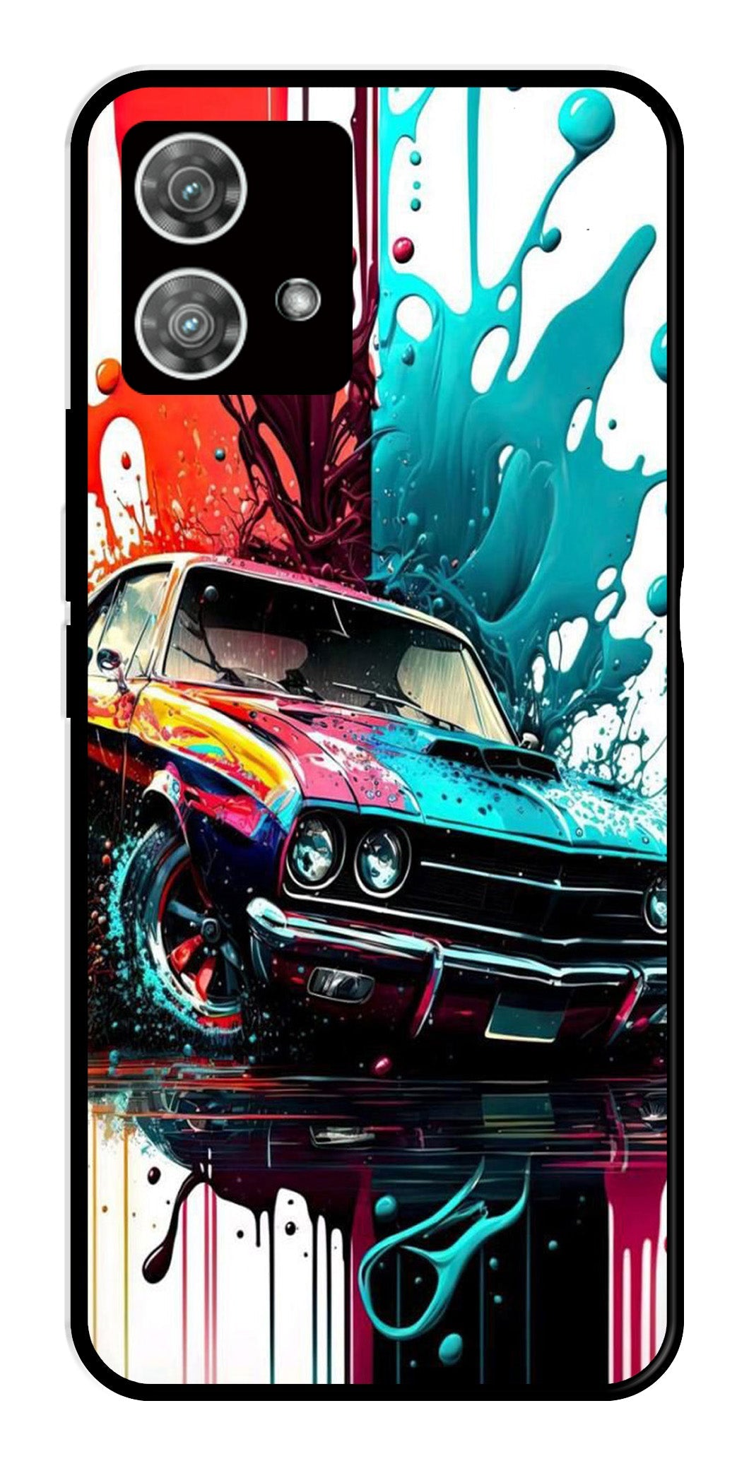 Vintage Car Metal Mobile Case for Moto Edge 40 5G Vintage Car Metal Mobile Case for Moto Edge 40 5G (Design No -29)