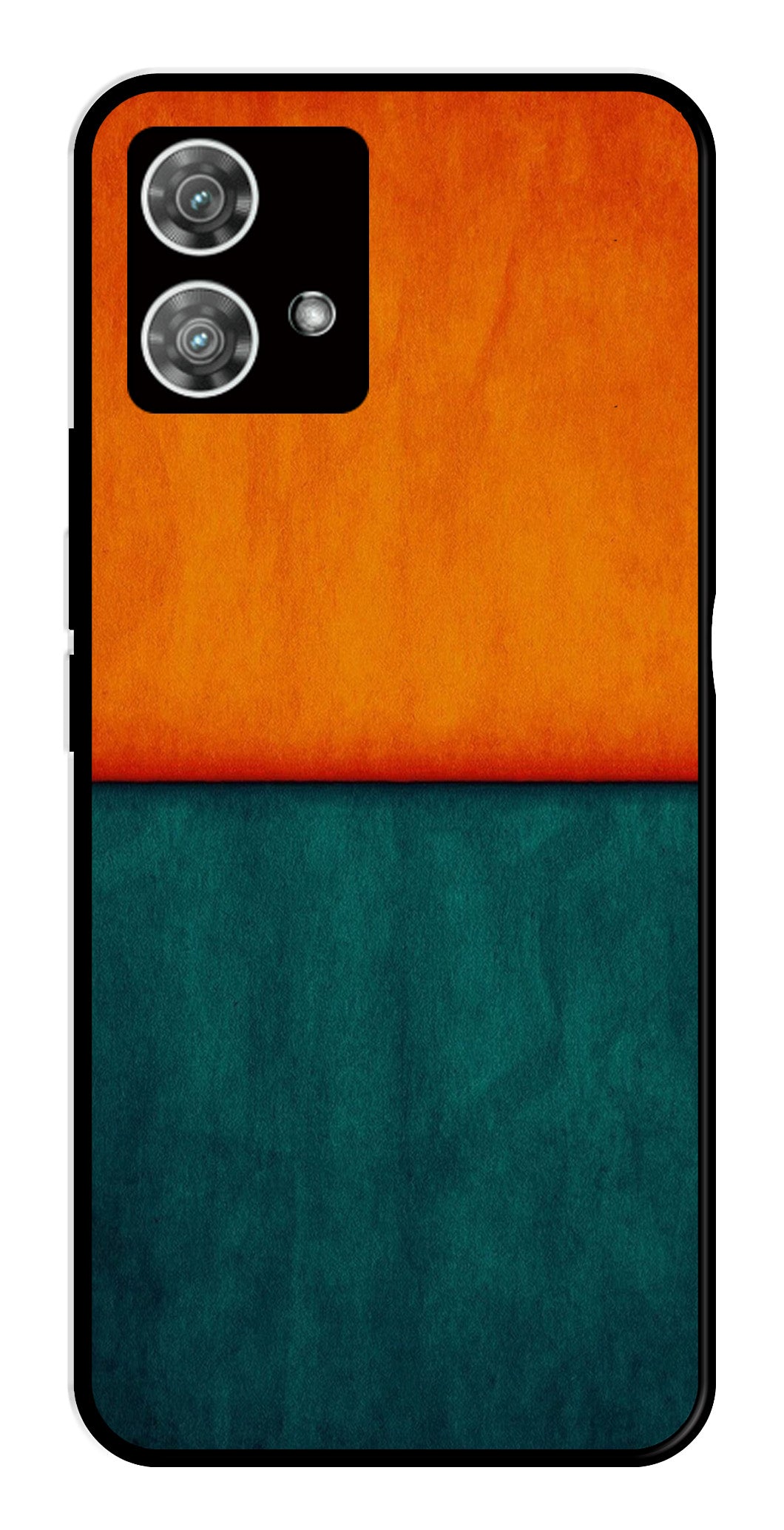 Orange Green Pattern Metal Mobile Case for Moto Edge 40 5G Orange Green Pattern Metal Mobile Case for Moto Edge 40 5G (Design No -45)