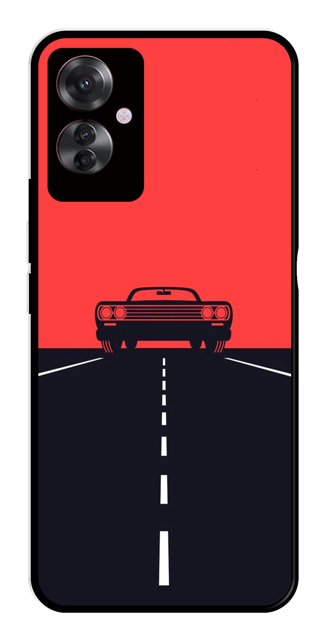 Car Lover Metal Mobile Case for Oppo F25 Pro 5G Car Lover Metal Mobile Case for Oppo F25 Pro 5G (Design No -21)
