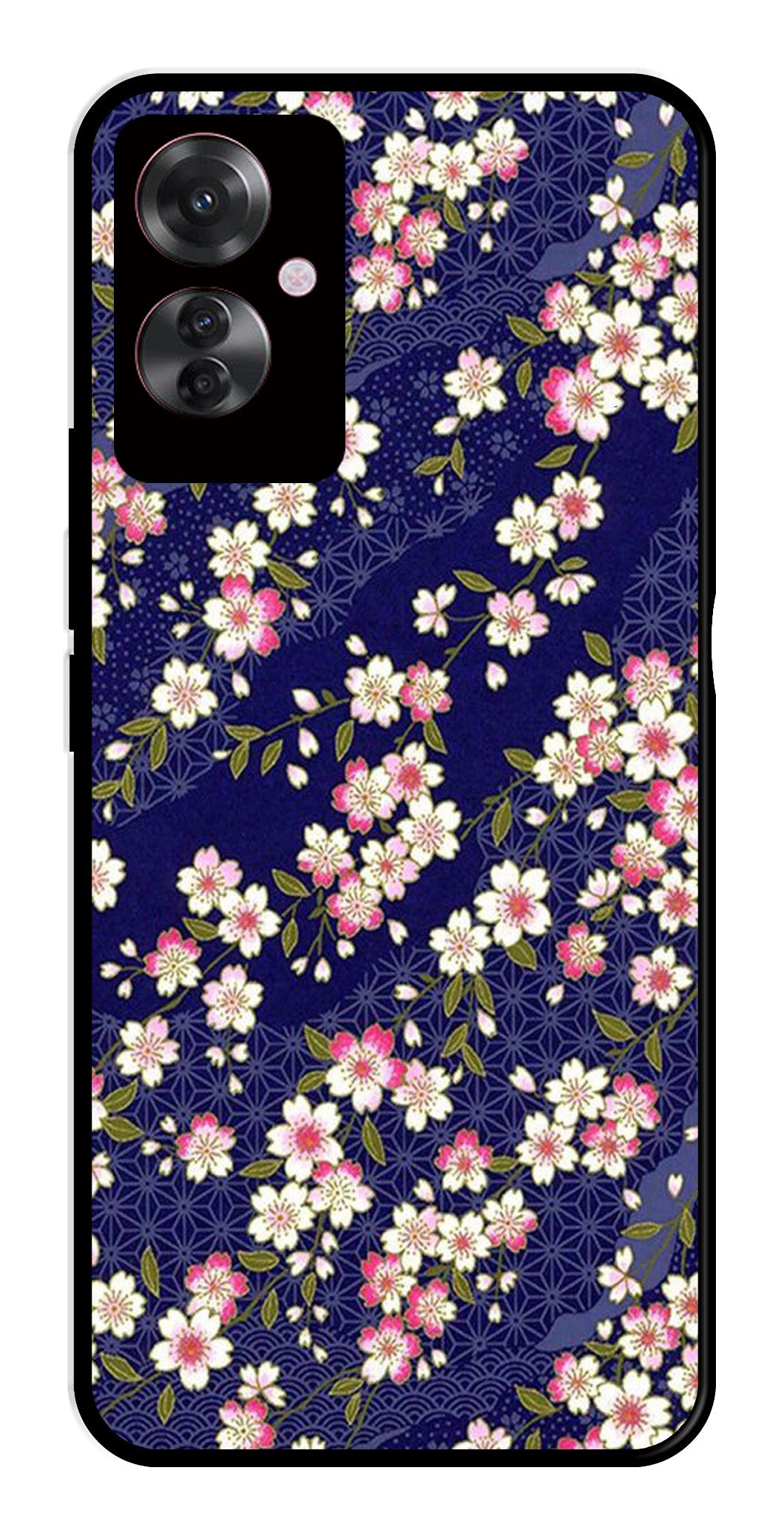 Flower Design Metal Mobile Case for Oppo F25 Pro 5G Flower Design Metal Mobile Case for Oppo F25 Pro 5G (Design No -25)