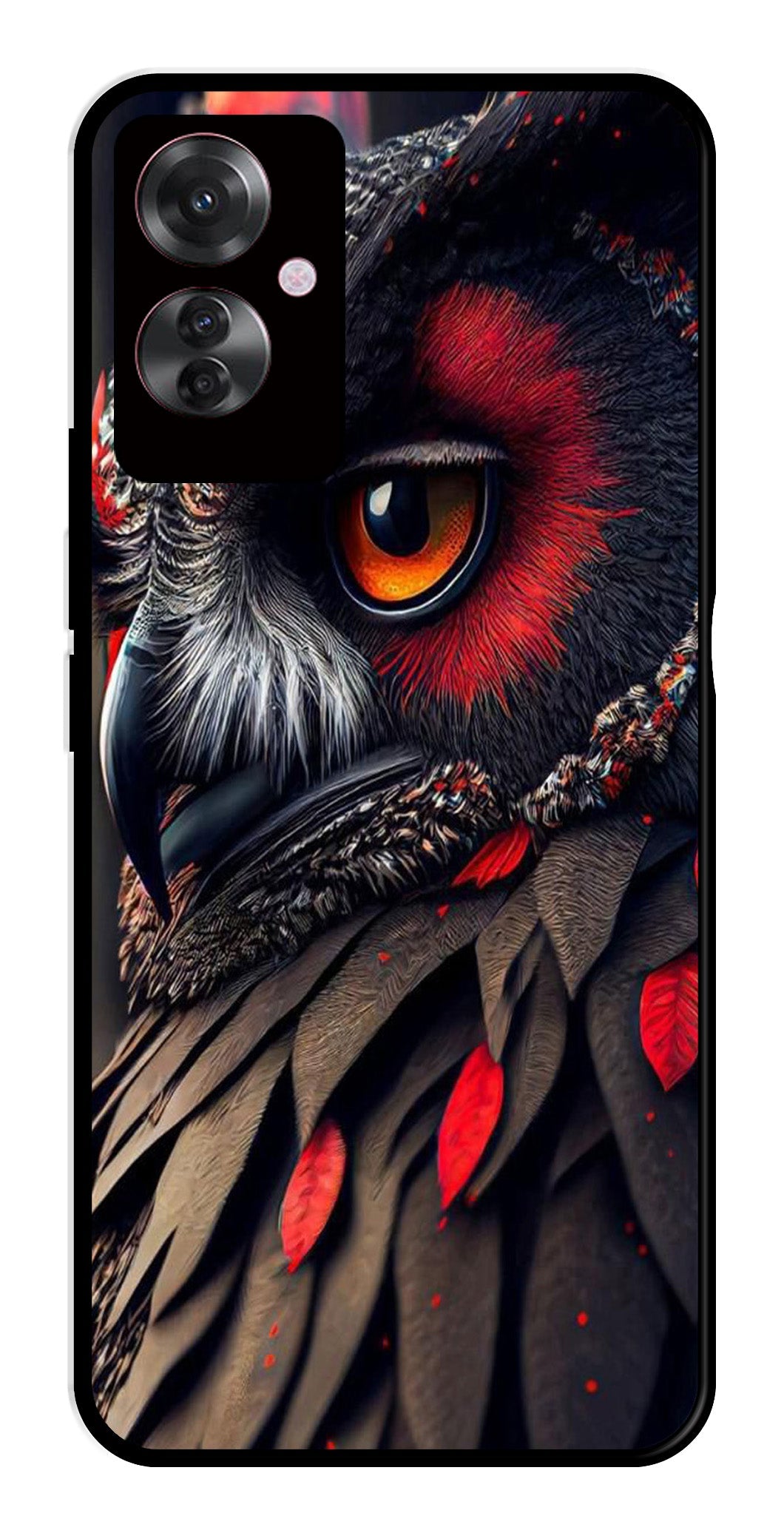Owl Design Metal Mobile Case for Oppo F25 Pro 5G Owl Design Metal Mobile Case for Oppo F25 Pro 5G (Design No -26)