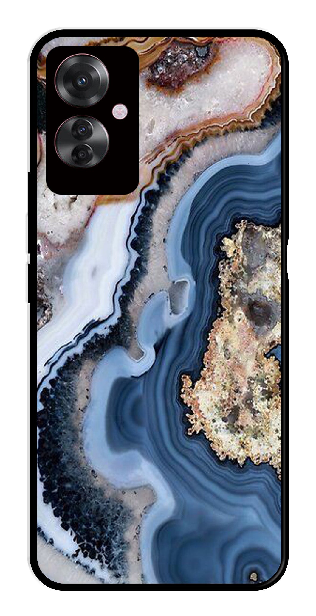 Marble Design Metal Mobile Case for Oppo F25 Pro 5G (Design No -53)