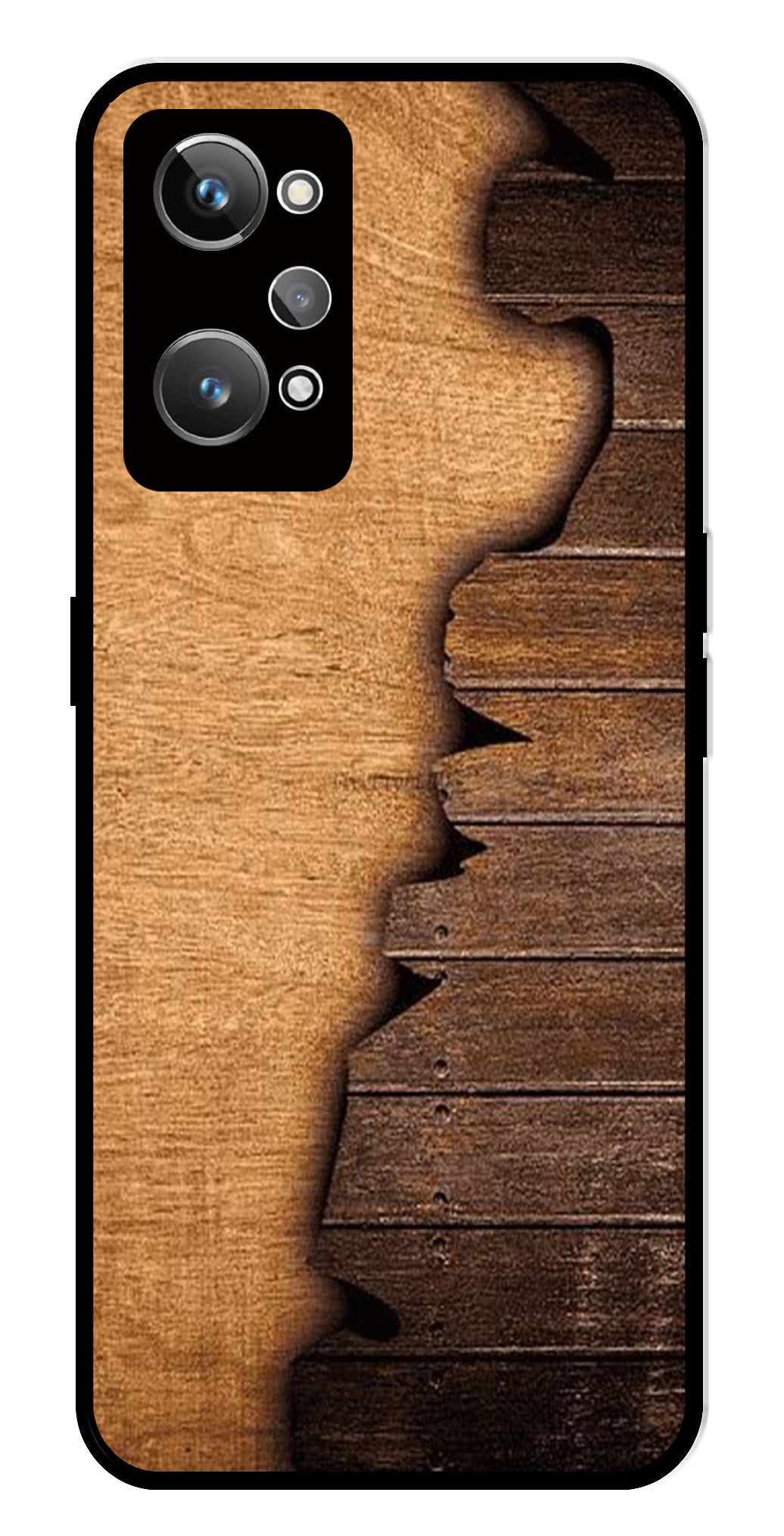 Wooden Design Metal Mobile Case for Realme GT Neo 2 Wooden Design Metal Mobile Case for Realme GT Neo 2 (Design No -13)