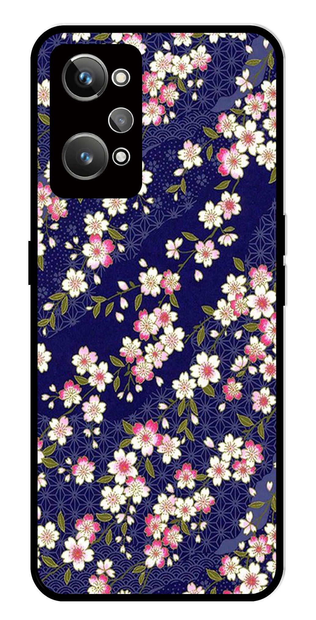 Flower Design Metal Mobile Case for Realme GT Neo 2 Flower Design Metal Mobile Case for Realme GT Neo 2 (Design No -25)