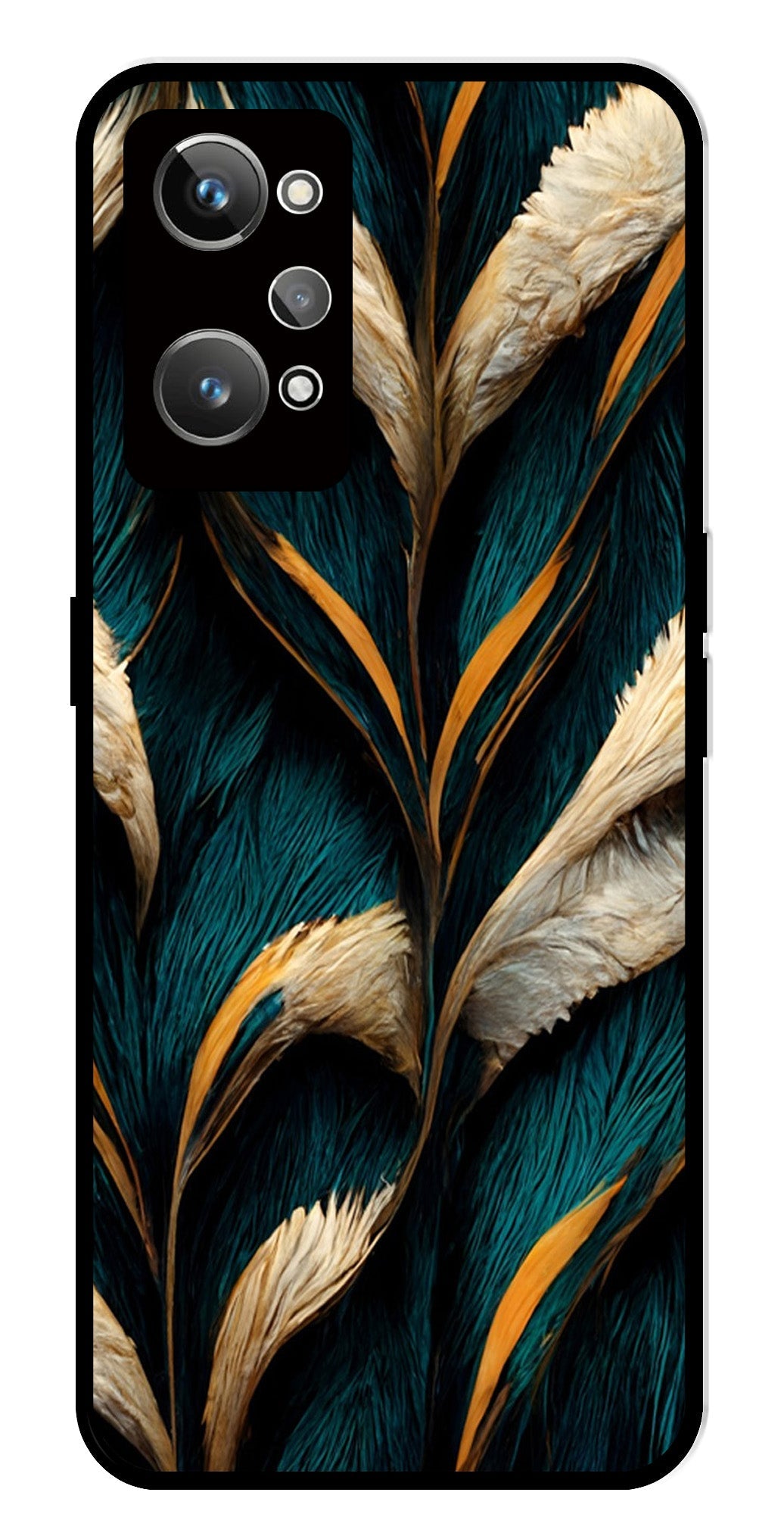 Feathers Metal Mobile Case for Realme GT Neo 2 Feathers Metal Mobile Case for Realme GT Neo 2 (Design No -30)