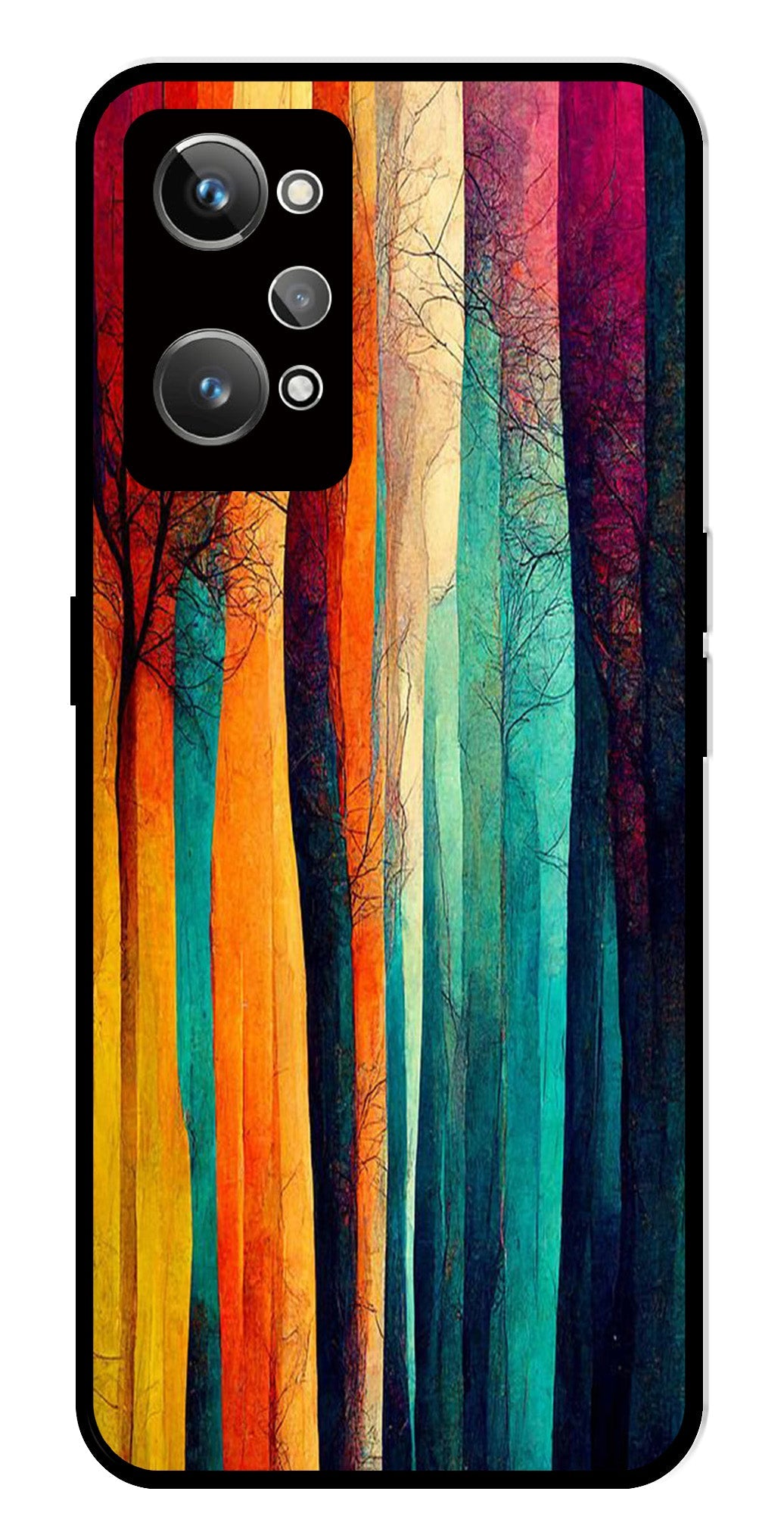 Modern Art Colorful Metal Mobile Case for Realme GT Neo 2 Modern Art Colorful Metal Mobile Case for Realme GT Neo 2 (Design No -47)