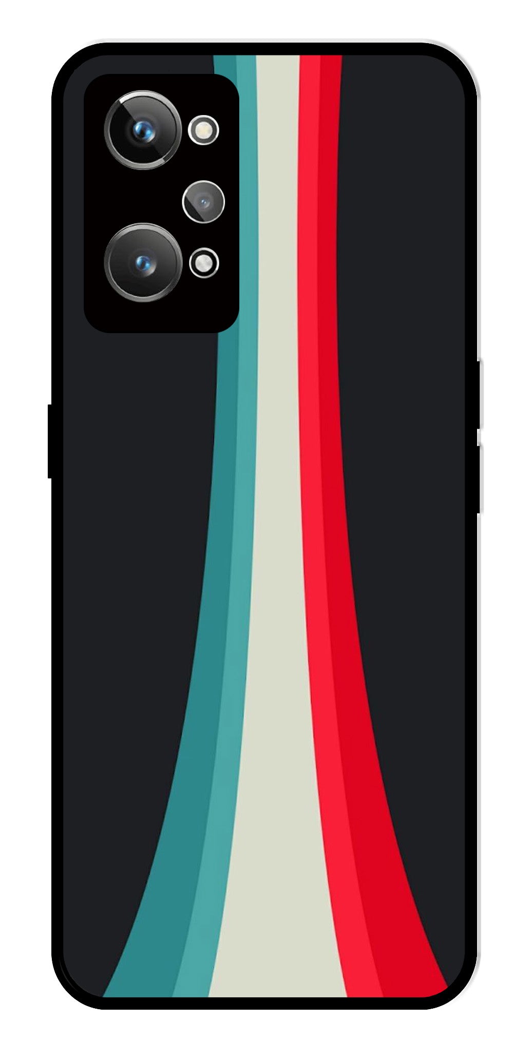 Modern Art Colorful Metal Mobile Case for Realme GT 2 Modern Art Colorful Metal Mobile Case for Realme GT 2 (Design No -48)