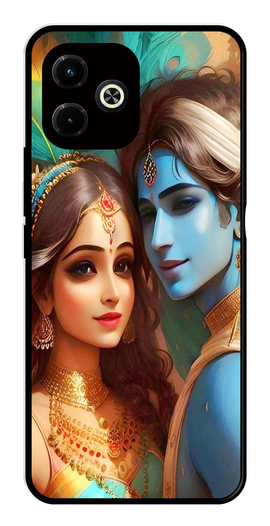 Lord Radha Krishna Metal Mobile Case for Infinix Hot 40i Lord Radha Krishna Metal Mobile Case for Infinix Hot 40i (Design No -01)
