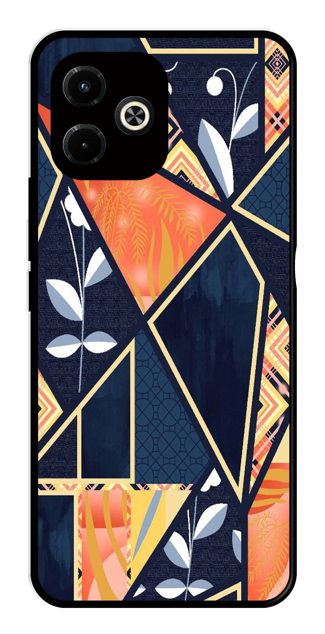 Marble Design Metal Mobile Case for Infinix Hot 40i Marble Design Metal Mobile Case for Infinix Hot 40i (Design No -07)