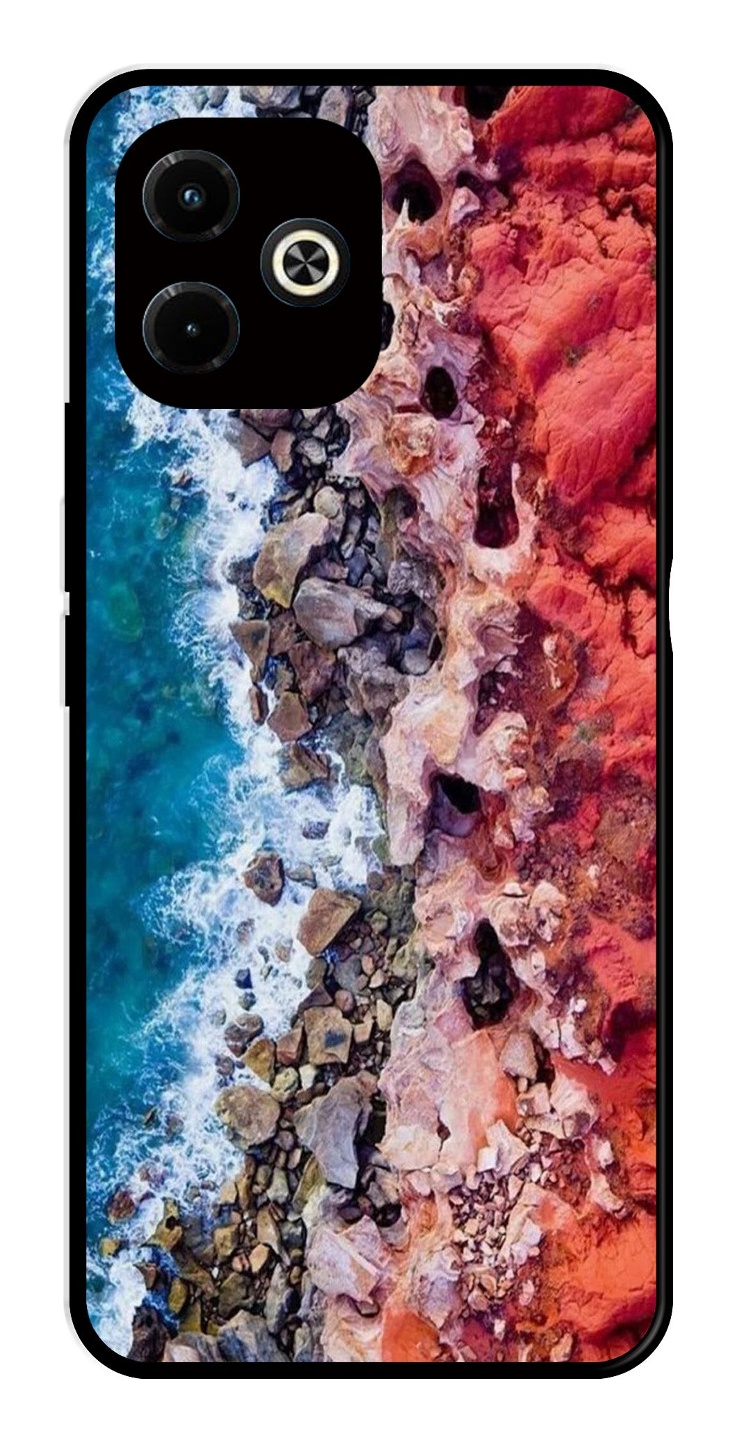 Sea Shore Metal Mobile Case for Infinix Hot 40i Sea Shore Metal Mobile Case for Infinix Hot 40i (Design No -18)