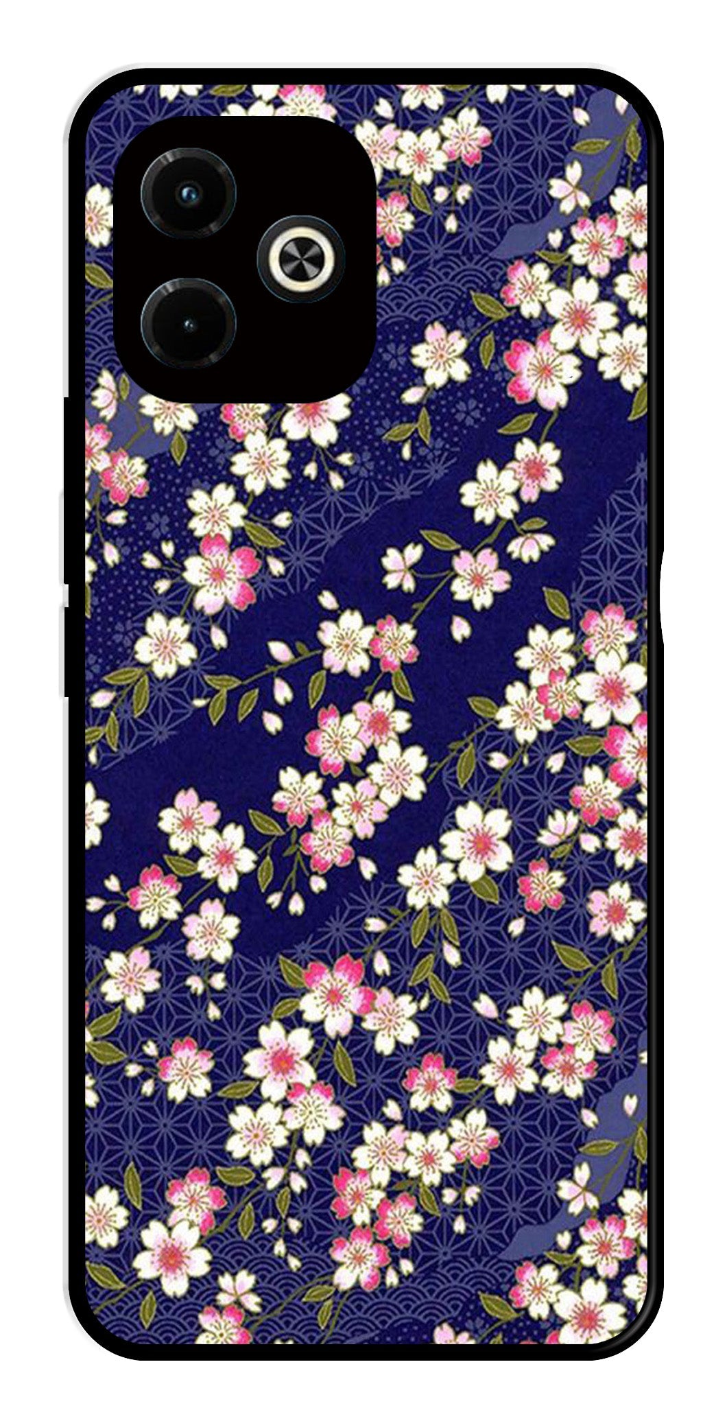 Flower Design Metal Mobile Case for Infinix Hot 40i Flower Design Metal Mobile Case for Infinix Hot 40i (Design No -25)
