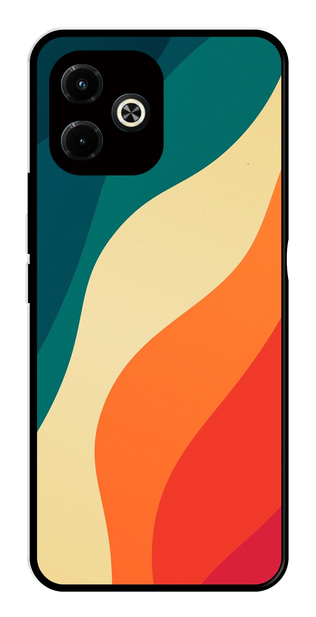 Muted Rainbow Metal Mobile Case for Infinix Hot 40i Muted Rainbow Metal Mobile Case for Infinix Hot 40i (Design No -39)