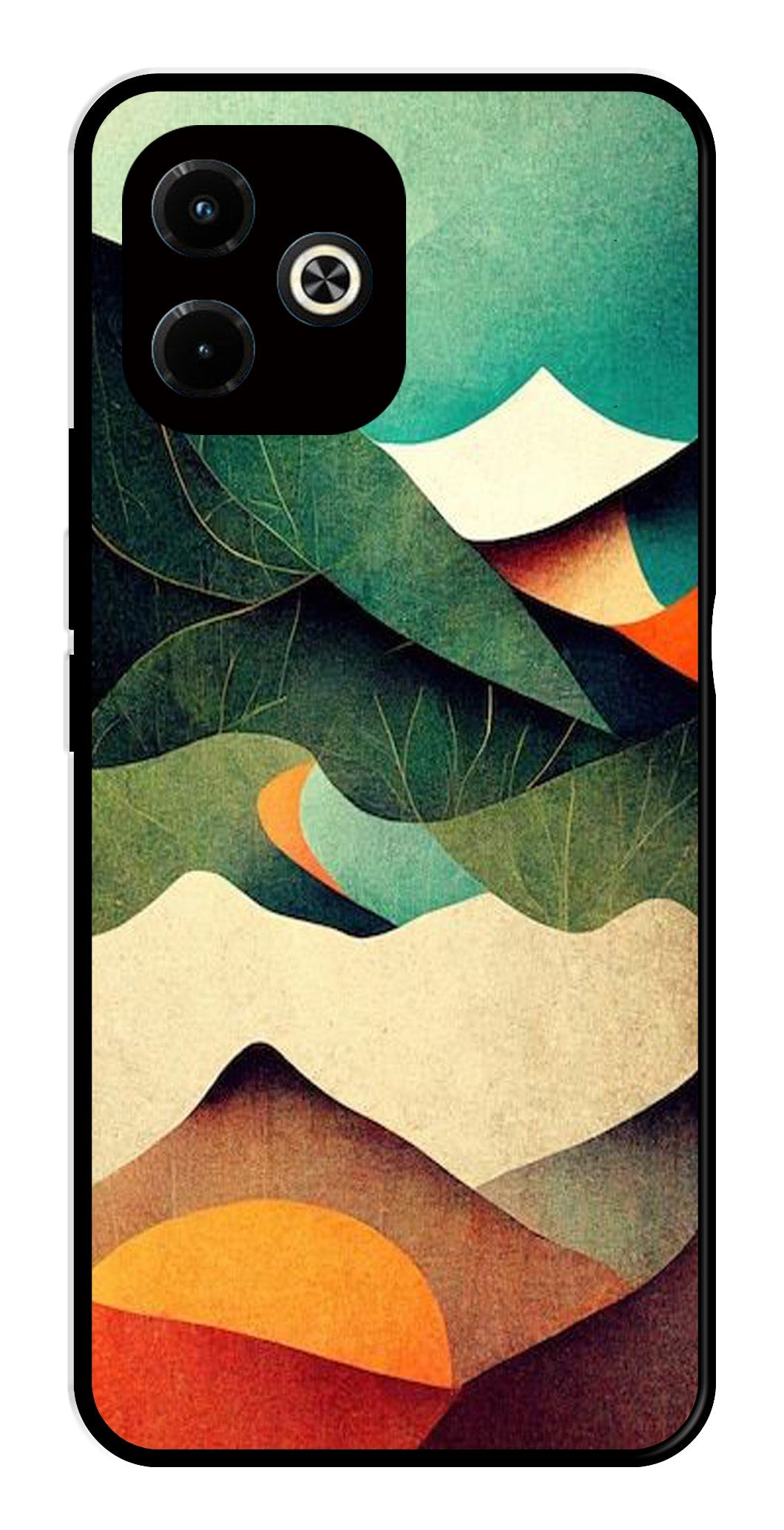 MultiColor Pattern Metal Mobile Case for Infinix Hot 40i MultiColor Pattern Metal Mobile Case for Infinix Hot 40i (Design No -43)