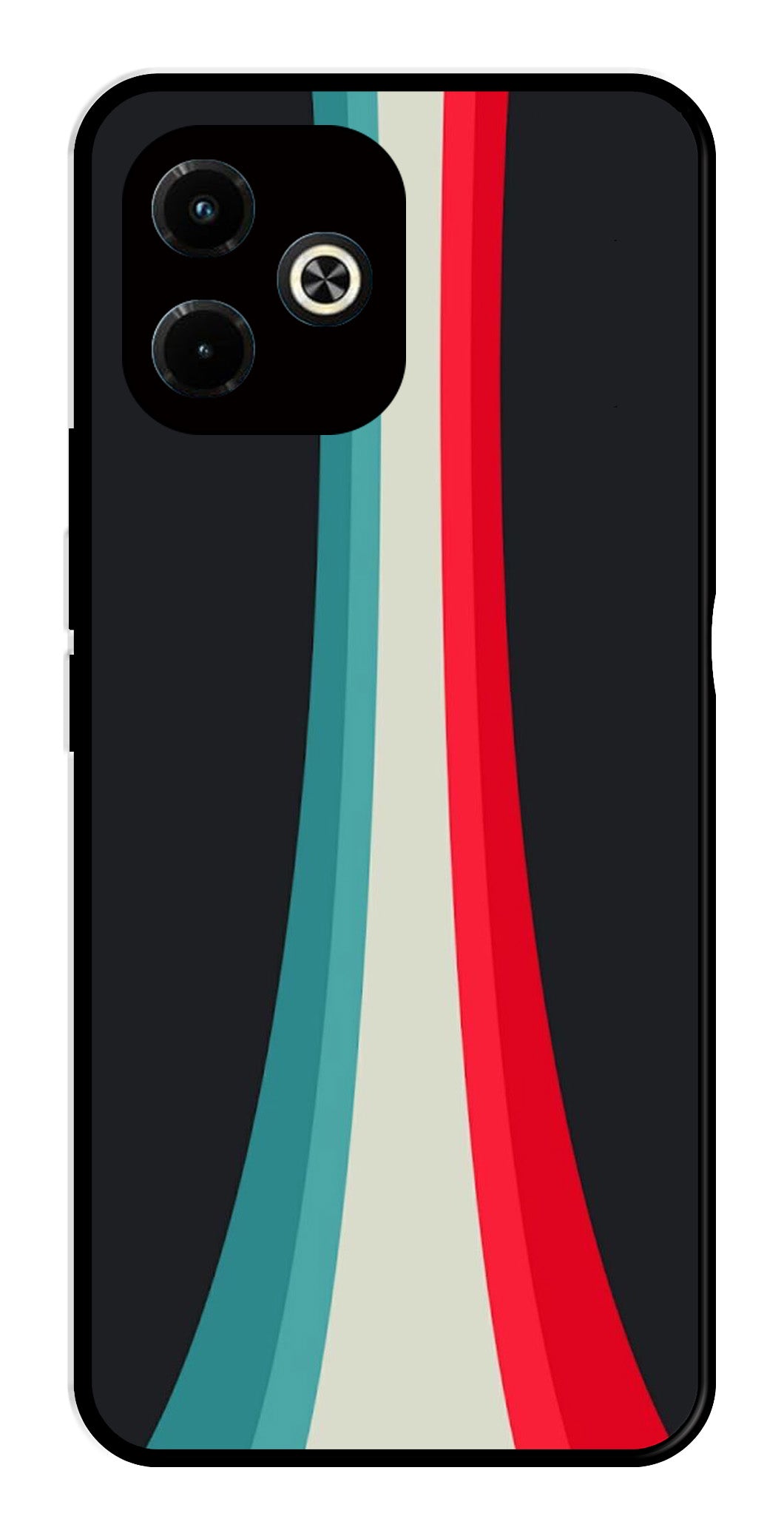 Modern Art Colorful Metal Mobile Case for Infinix Hot 40i Modern Art Colorful Metal Mobile Case for Infinix Hot 40i (Design No -48)