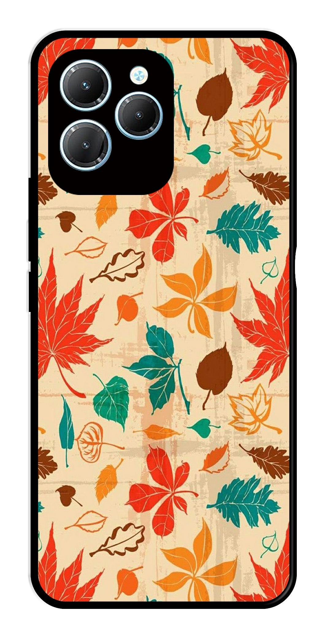 Leafs Design Metal Mobile Case for Infinix Hot 40 Leafs Design Metal Mobile Case for Infinix Hot 40 (Design No -14)
