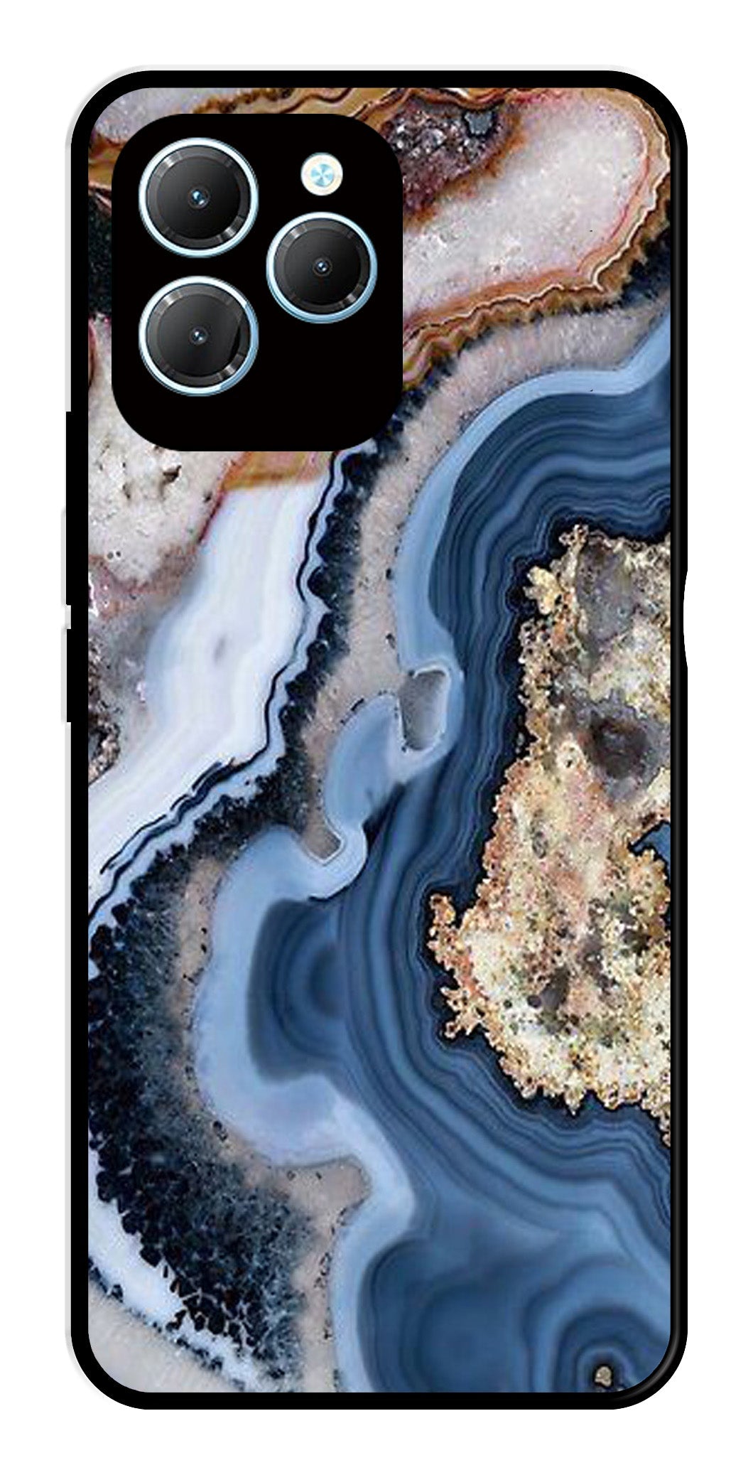 Marble Design Metal Mobile Case for Infinix Hot 40 Pro (Design No -53)
