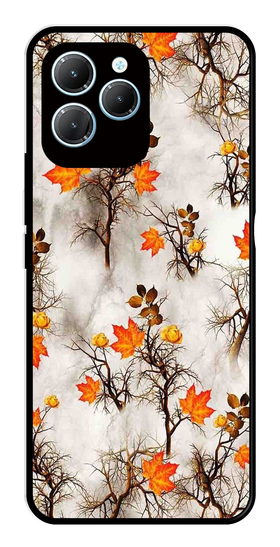 Autumn leaves Metal Mobile Case for Infinix Hot 40 Autumn leaves Metal Mobile Case for Infinix Hot 40 (Design No -55)