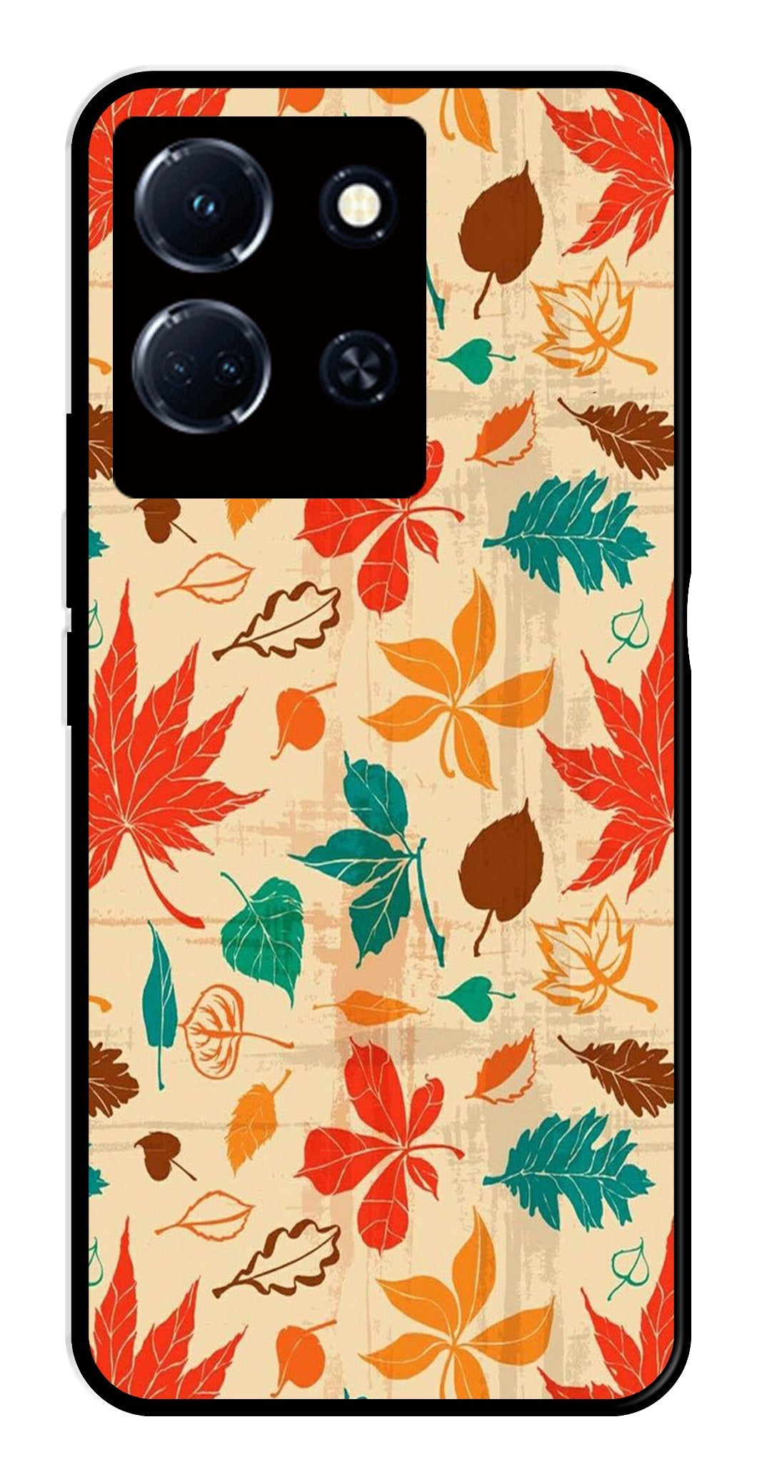 Leafs Design Metal Mobile Case for Infinix Note 30 4G Leafs Design Metal Mobile Case for Infinix Note 30 4G (Design No -14)
