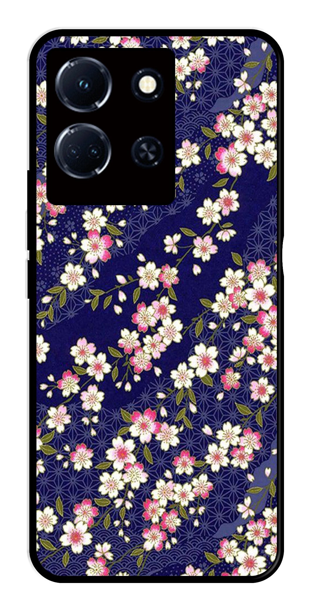 Flower Design Metal Mobile Case for Infinix Note 30 4G Flower Design Metal Mobile Case for Infinix Note 30 4G (Design No -25)