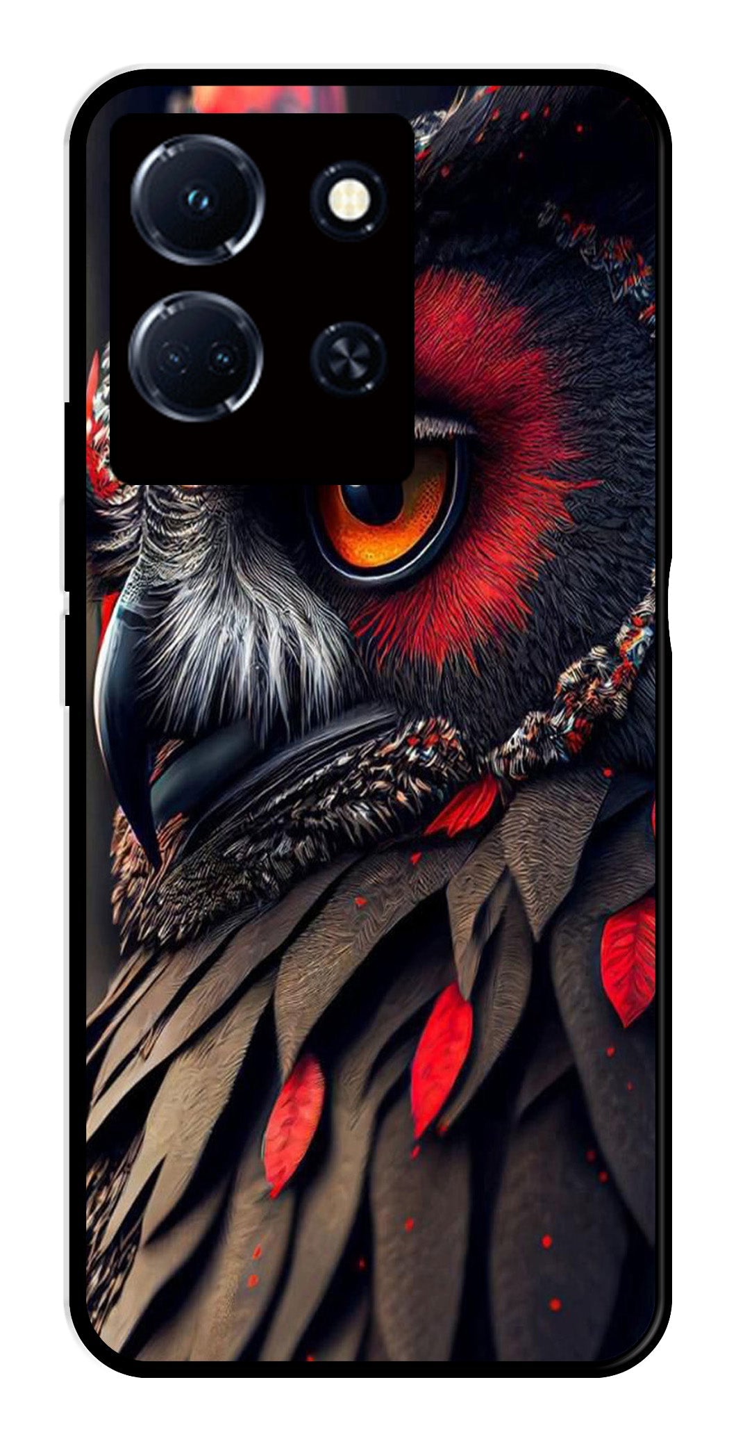 Owl Design Metal Mobile Case for Infinix Note 30 4G Owl Design Metal Mobile Case for Infinix Note 30 4G (Design No -26)