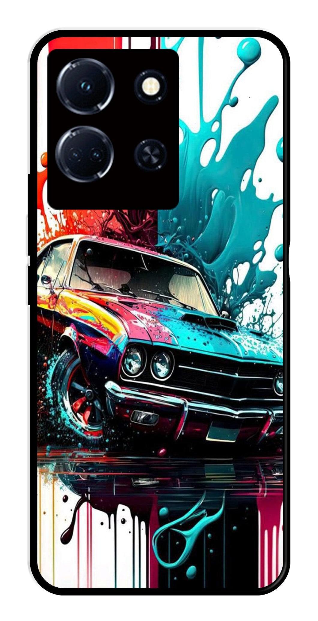 Vintage Car Metal Mobile Case for Infinix Note 30 4G Vintage Car Metal Mobile Case for Infinix Note 30 4G (Design No -29)