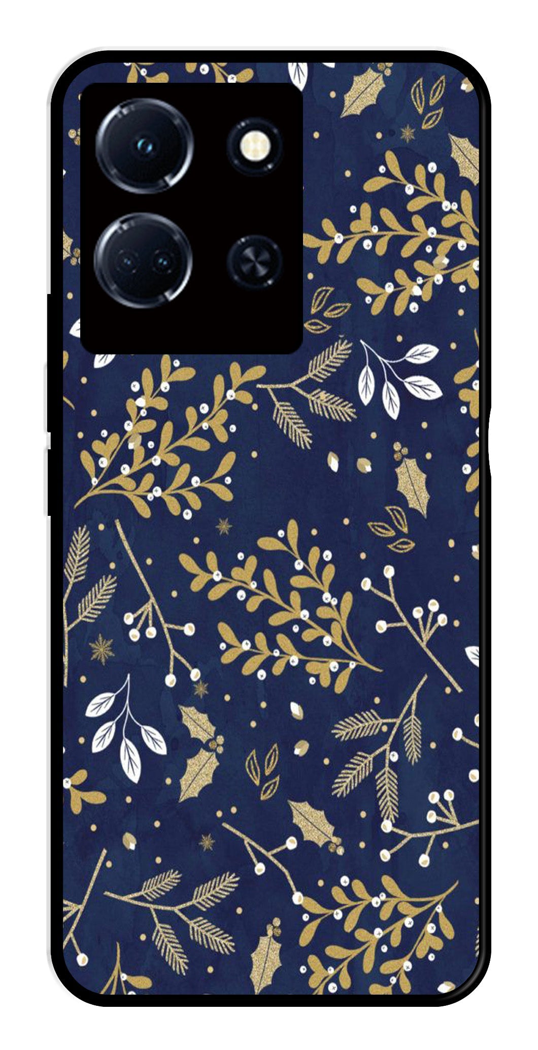 Floral Pattern Metal Mobile Case for Infinix Note 30 4G Floral Pattern Metal Mobile Case for Infinix Note 30 4G (Design No -52)