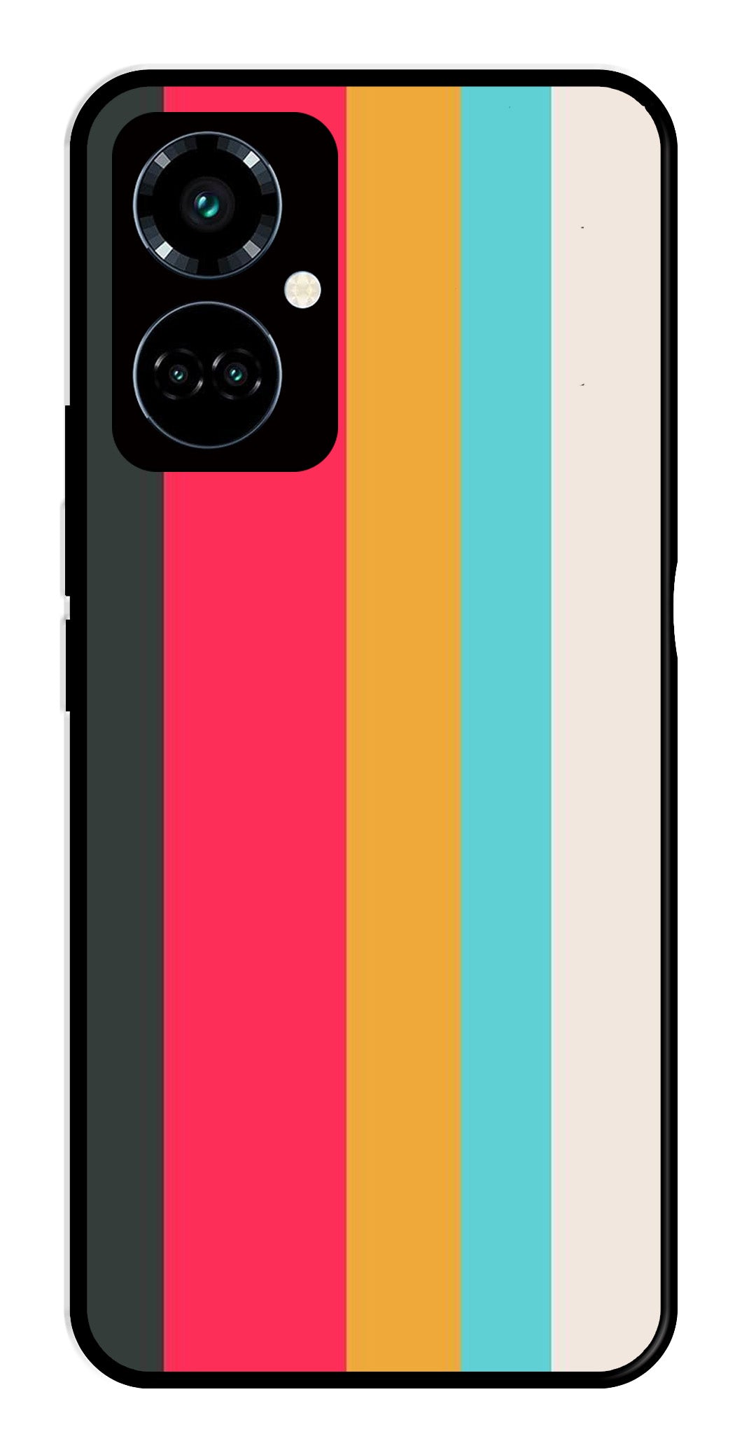 Muted Rainbow Metal Mobile Case for Tecno Camon 19 Pro 5G Muted Rainbow Metal Mobile Case for Tecno Camon 19 Pro 5G (Design No -31)