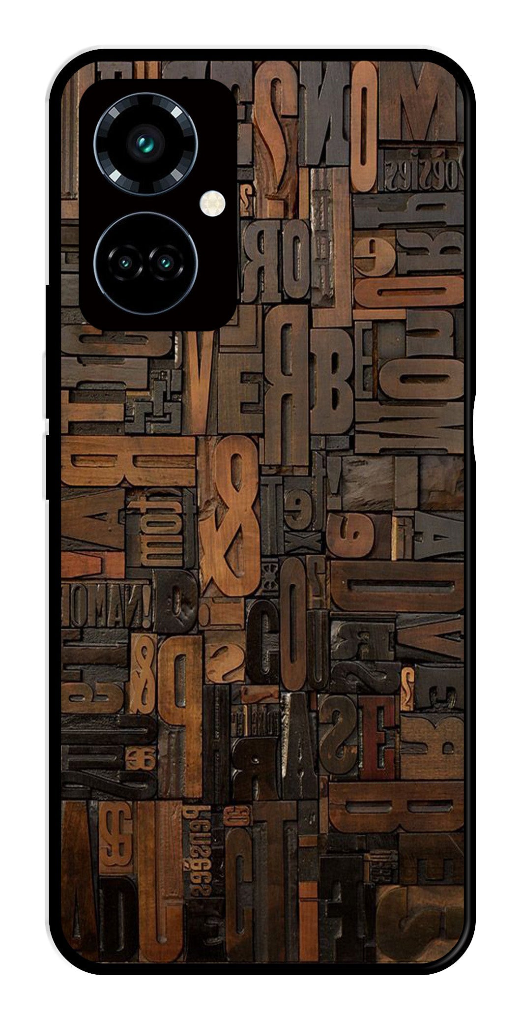 Alphabets Metal Mobile Case for Tecno Camon 19 Pro 5G Alphabets Metal Mobile Case for Tecno Camon 19 Pro 5G (Design No -32)