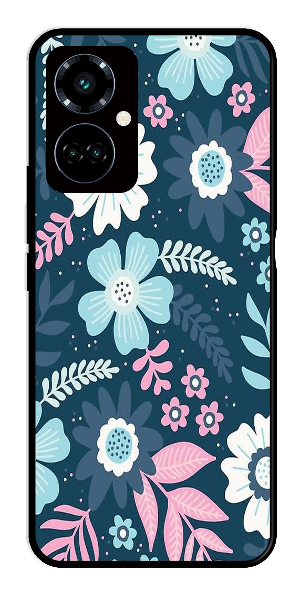 Flower Leaves Design Metal Mobile Case for Tecno Camon 19 Pro 5G Flower Leaves Design Metal Mobile Case for Tecno Camon 19 Pro 5G (Design No -50)