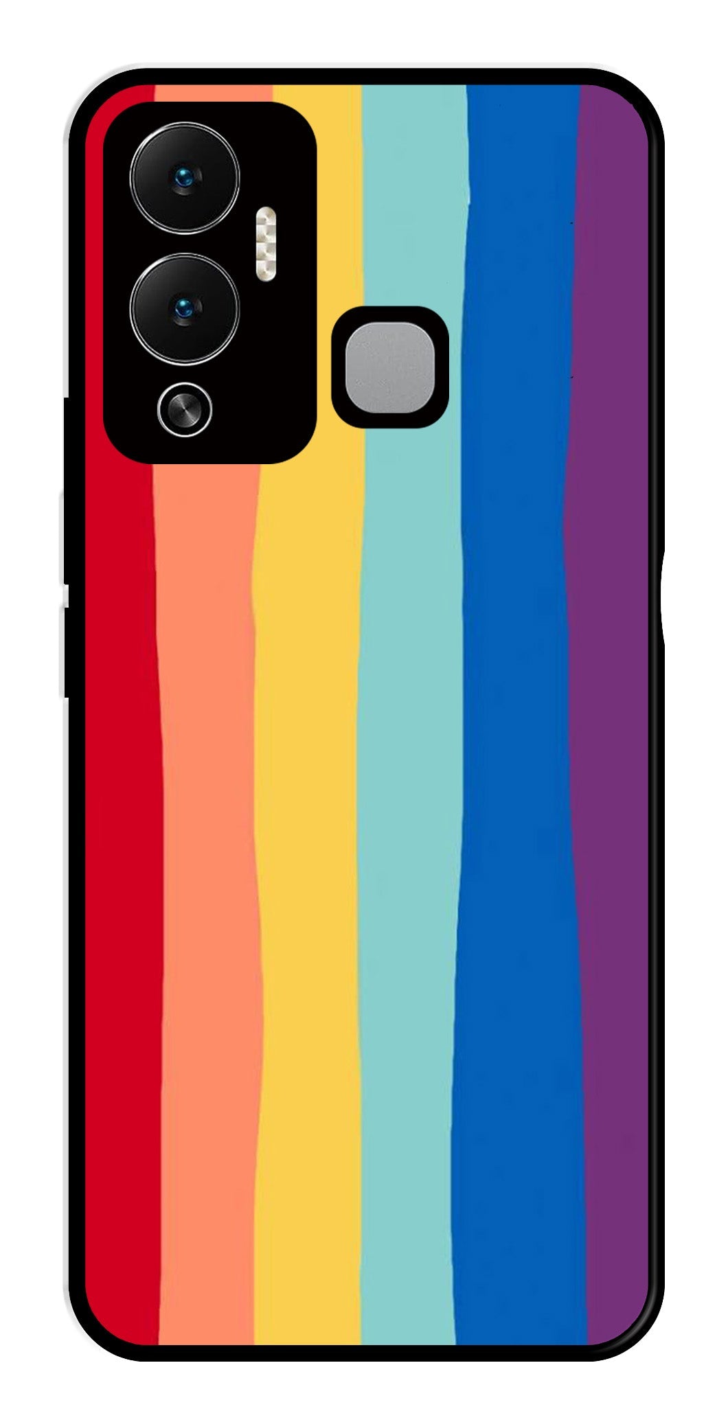 Rainbow MultiColor Metal Mobile Case for Infinix Hot 12 Play Rainbow MultiColor Metal Mobile Case for Infinix Hot 12 Play (Design No -03)