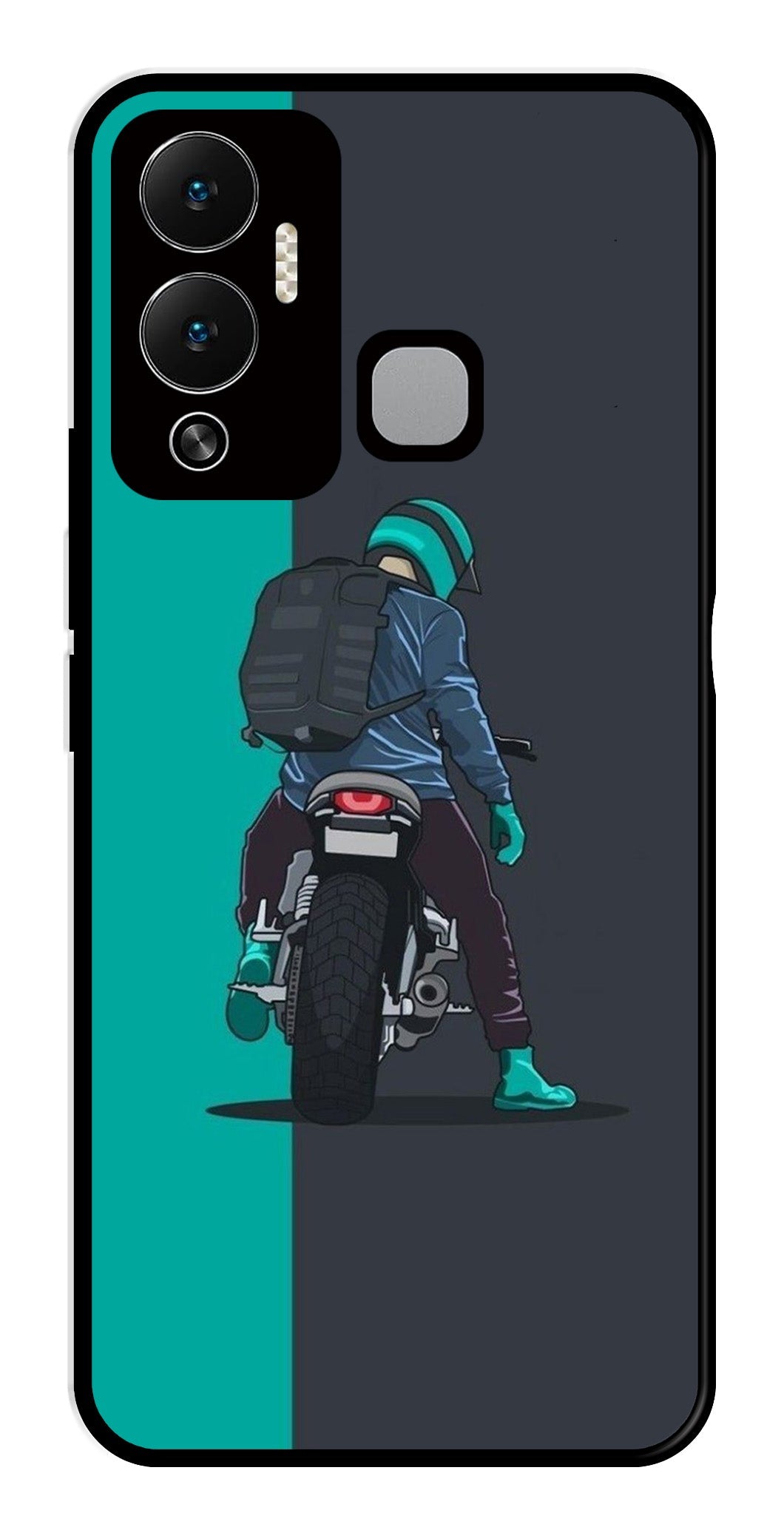 Bike Lover Metal Mobile Case for Infinix Hot 12 Play Bike Lover Metal Mobile Case for Infinix Hot 12 Play (Design No -05)